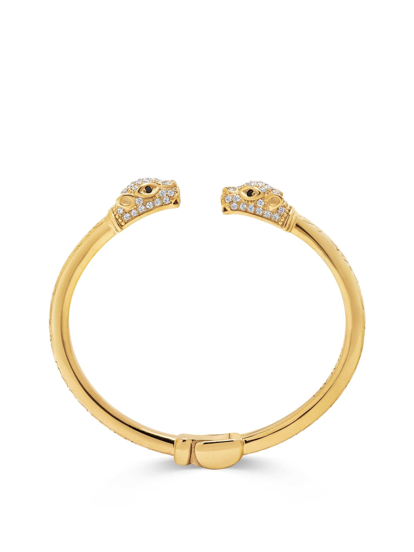 Women's CZ Panther Bangle in Gold
