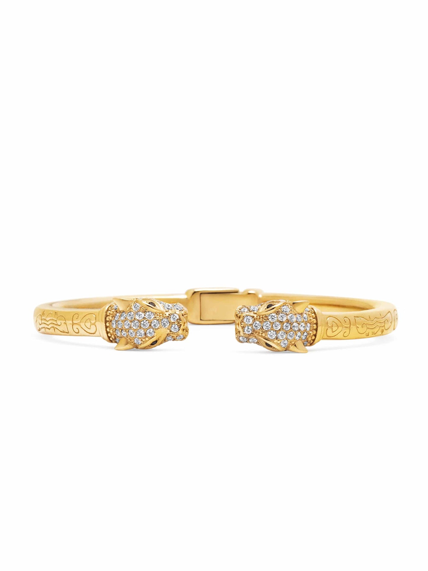 Women's CZ Panther Bangle in Gold