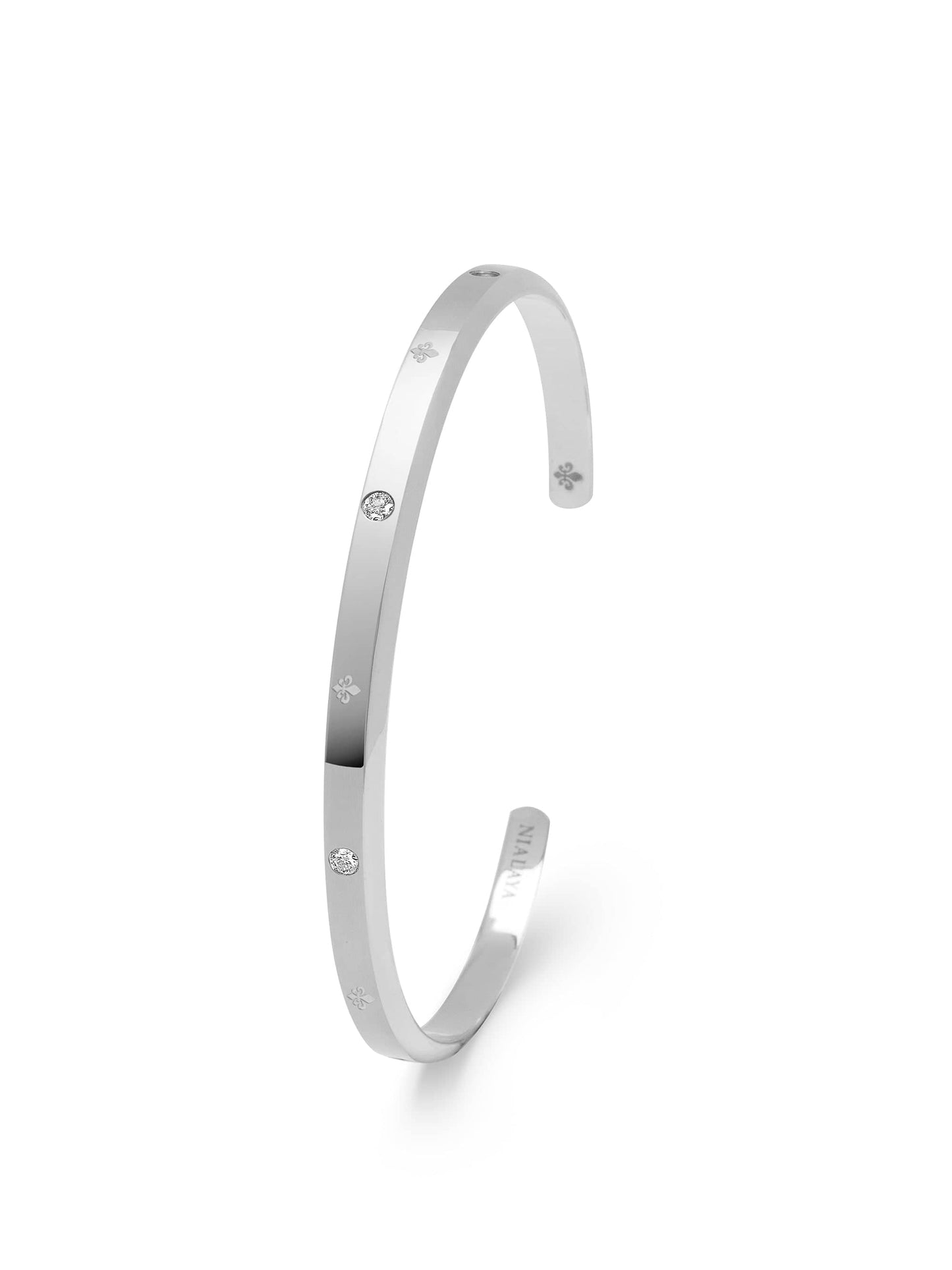 Silver Fleur de Lis Cuff
