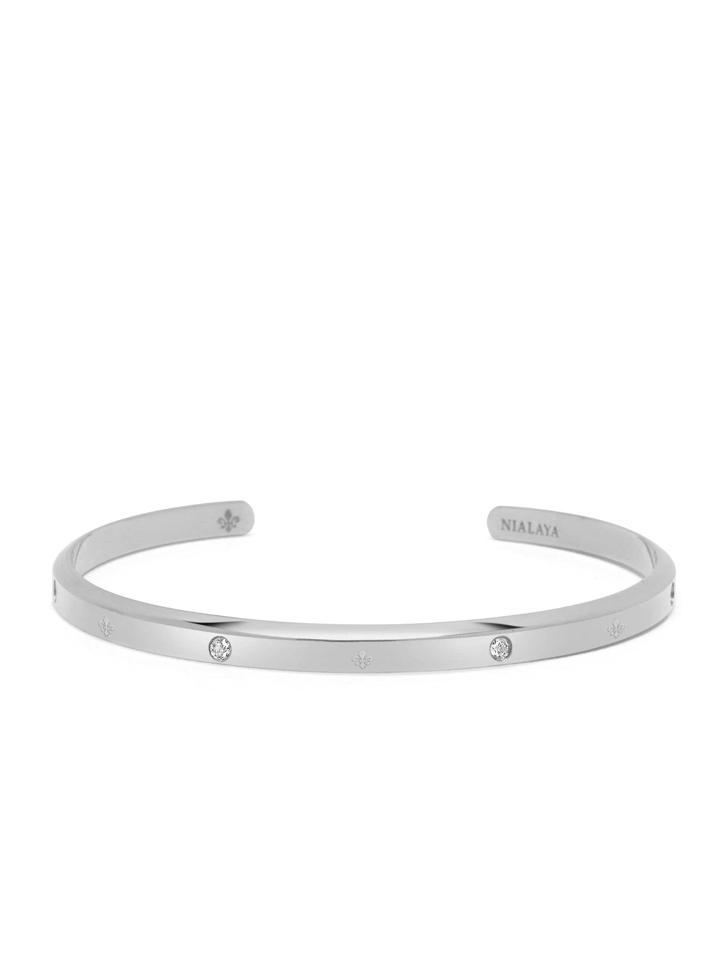 Silver Fleur de Lis Cuff
