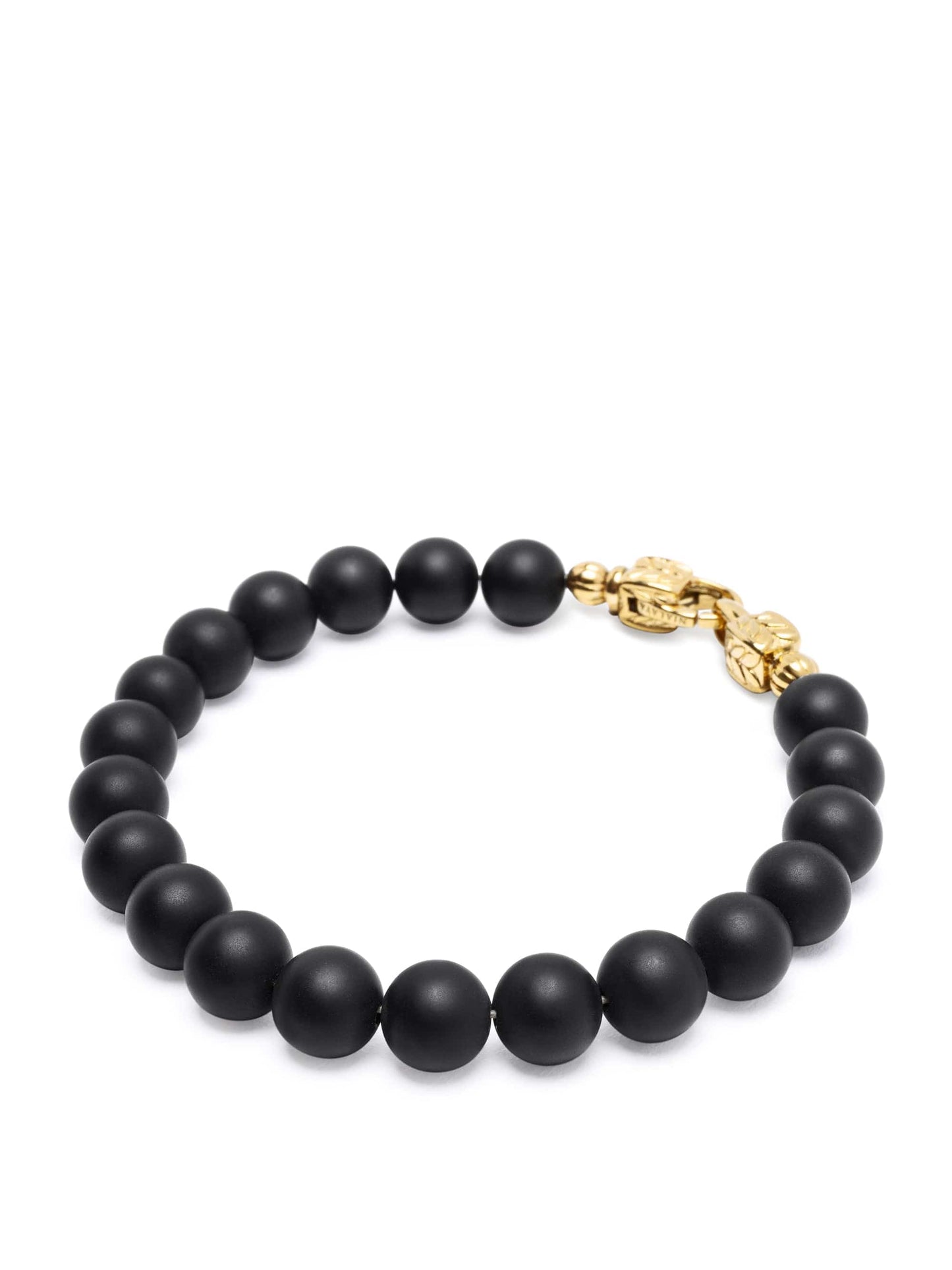 Black Onyx Healing Bracelet with Gold Lock