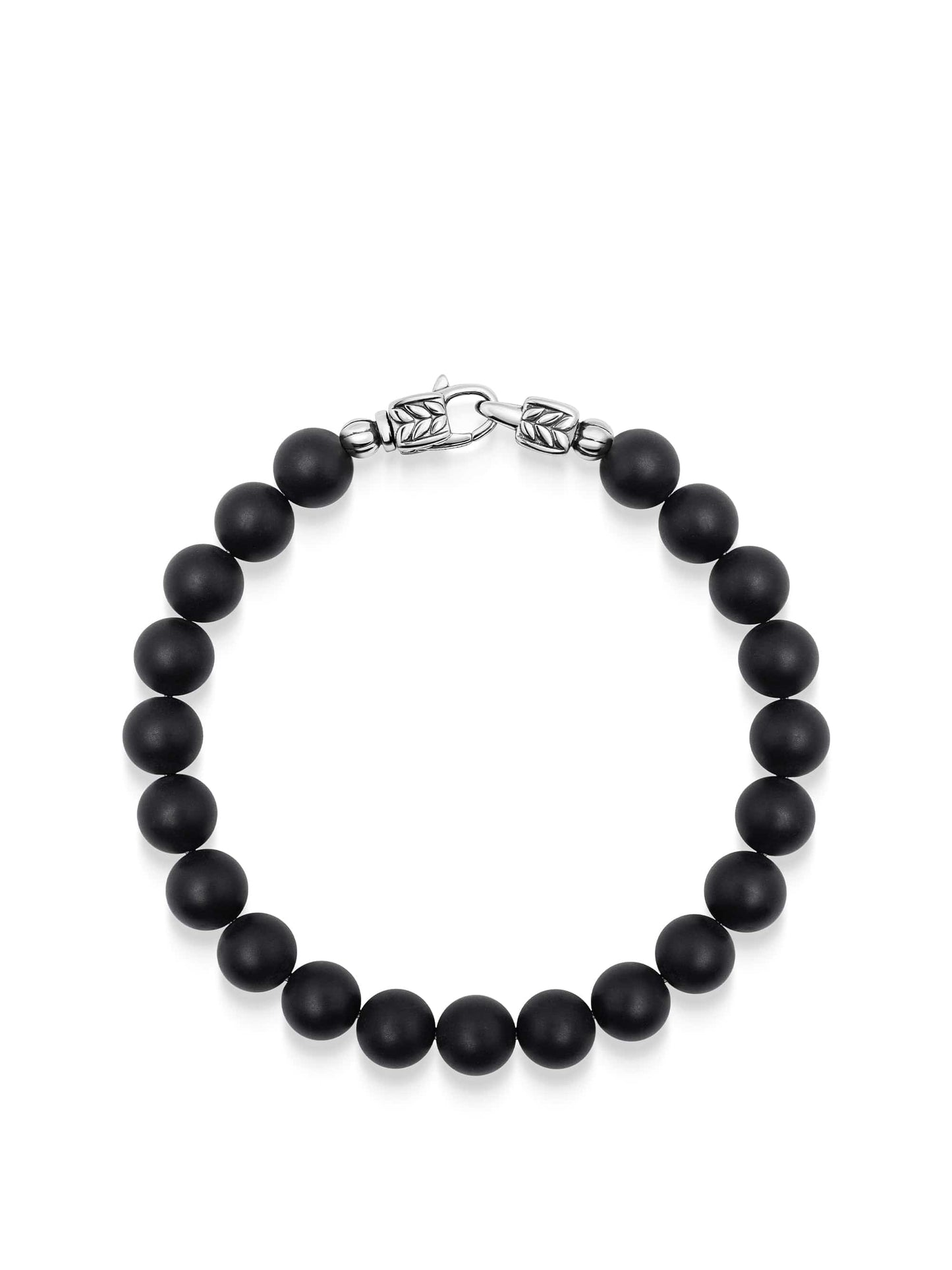 Black Onyx Healing Bracelet with Silver Lock