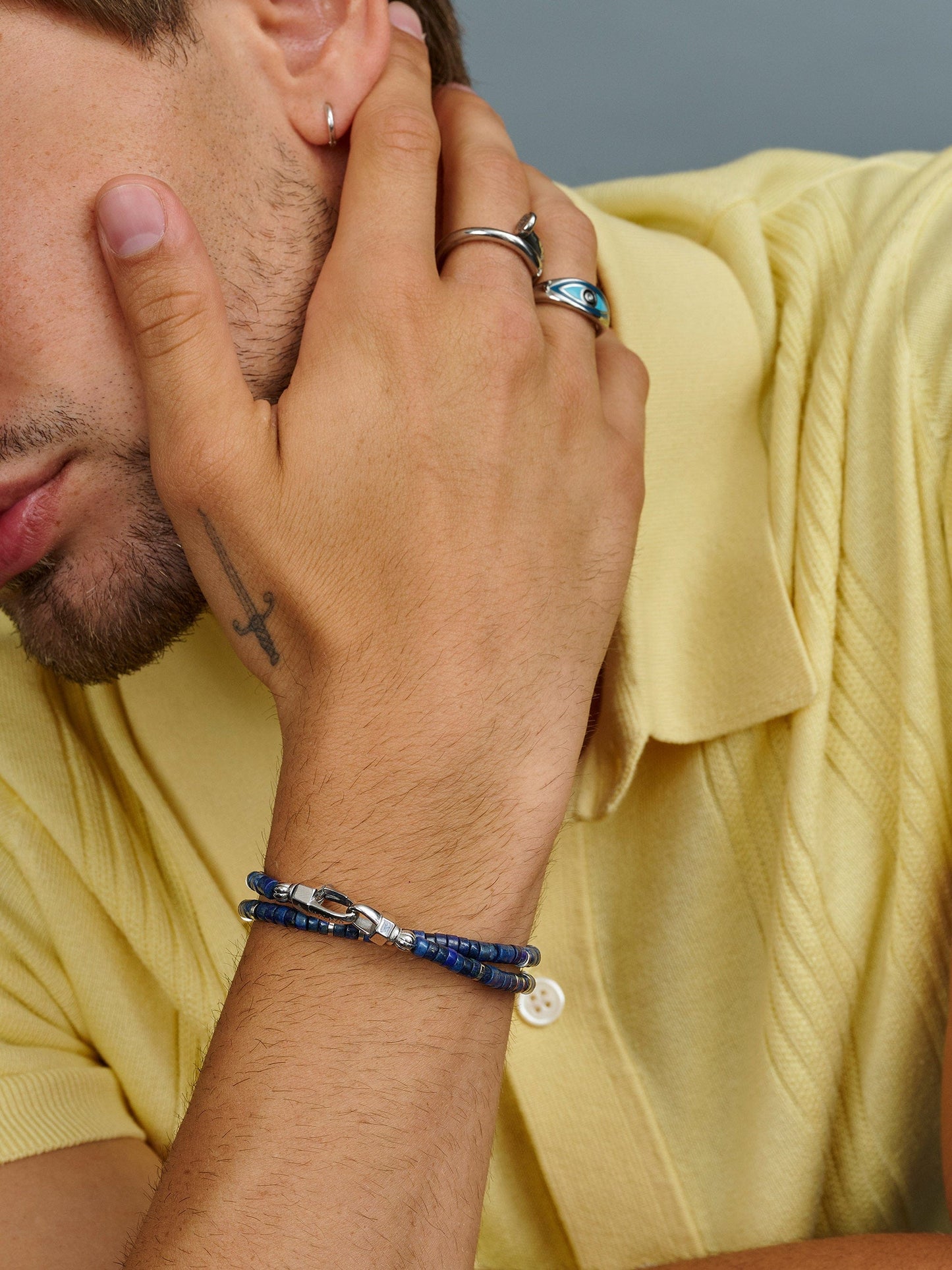 Blue Lapis Heishi Wrap Bracelet