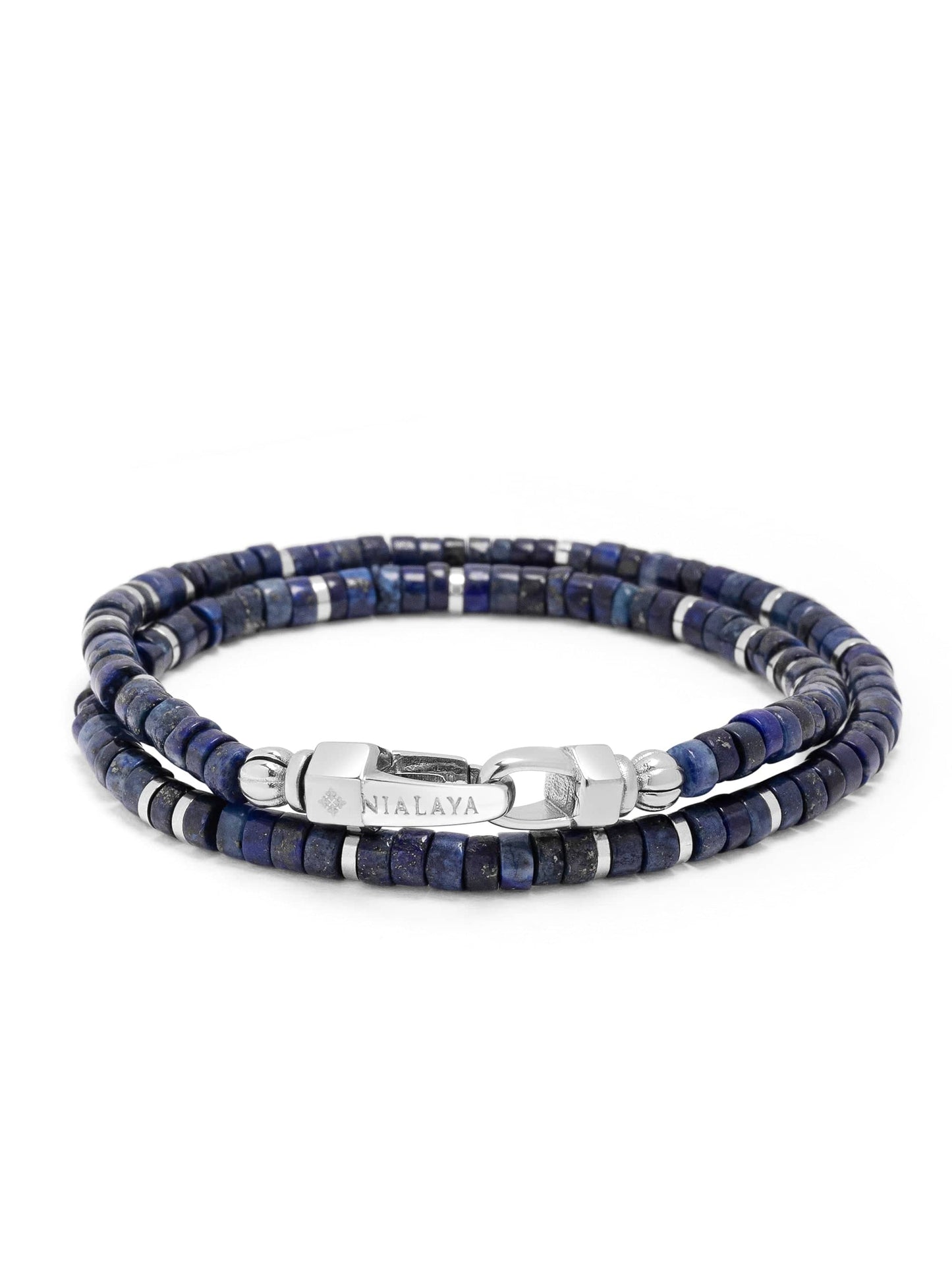 Blue Lapis Heishi Wrap Bracelet