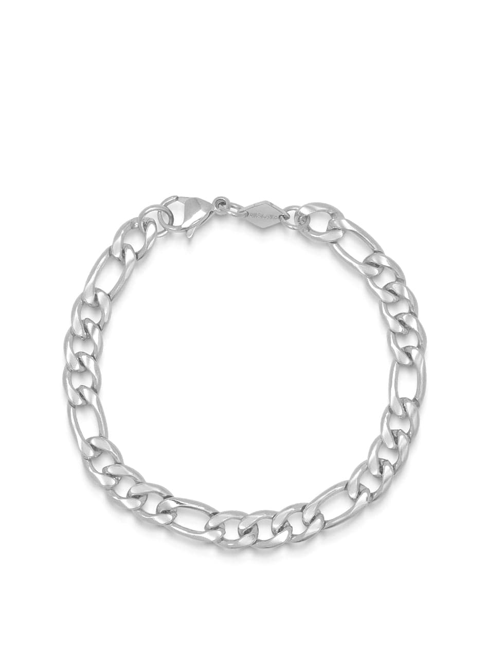 Men's Silver Figaro Bracelet in 6mm