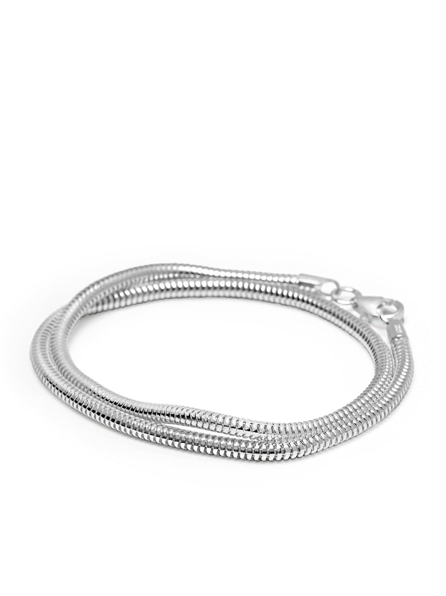 Men's Silver Wrap-Around Chain Bracelet