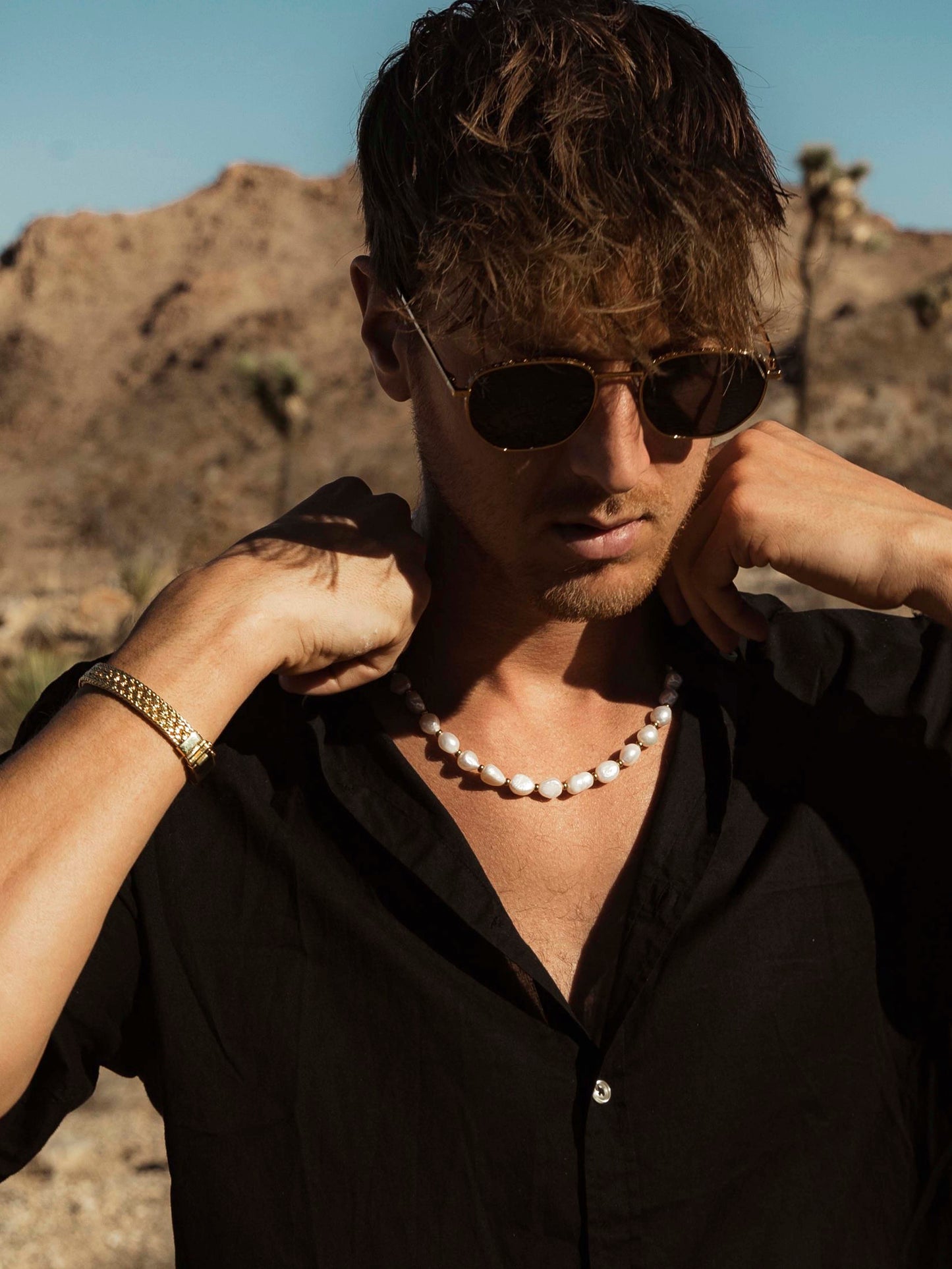 Men's Baroque Pearl Necklace