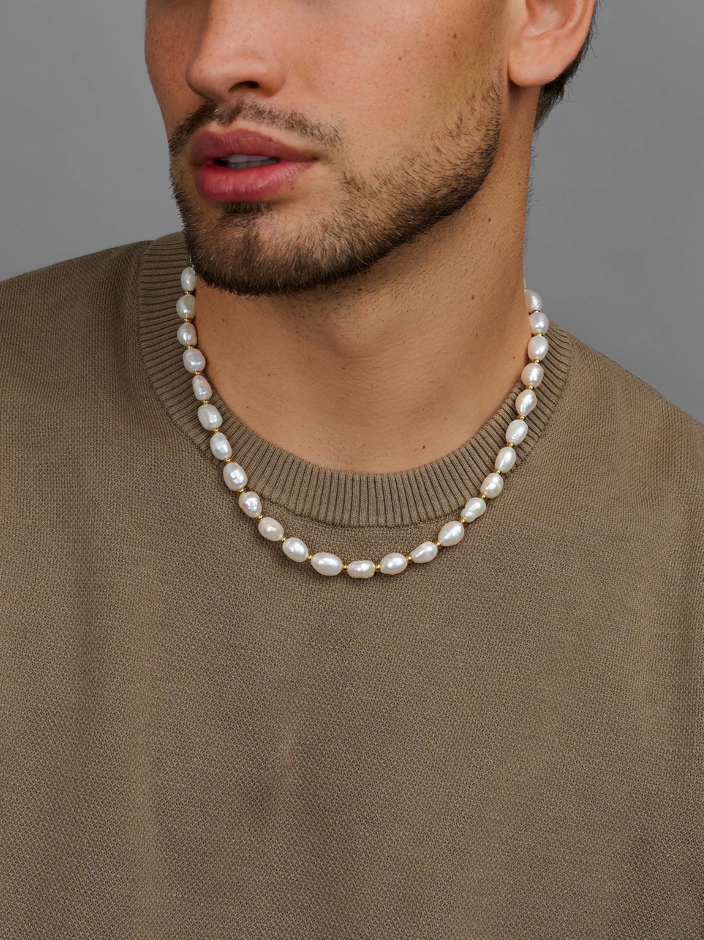 Men's Baroque Pearl Necklace