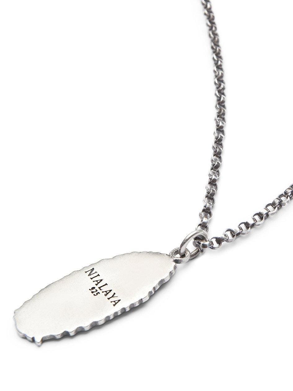 Men's Silver Necklace with Our Lady of Guadalupe Pendant