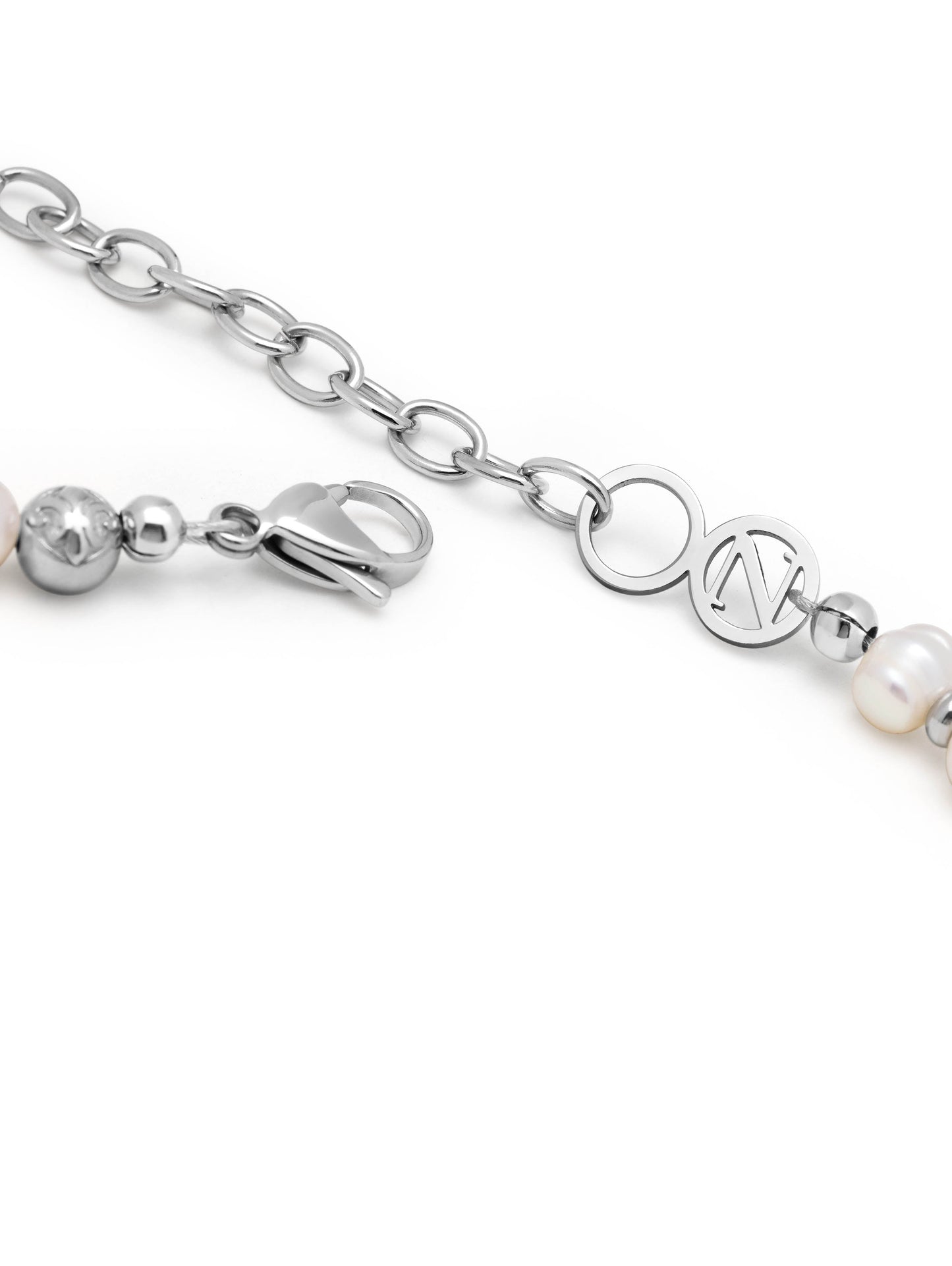 Mini Pearl Necklace with Silver