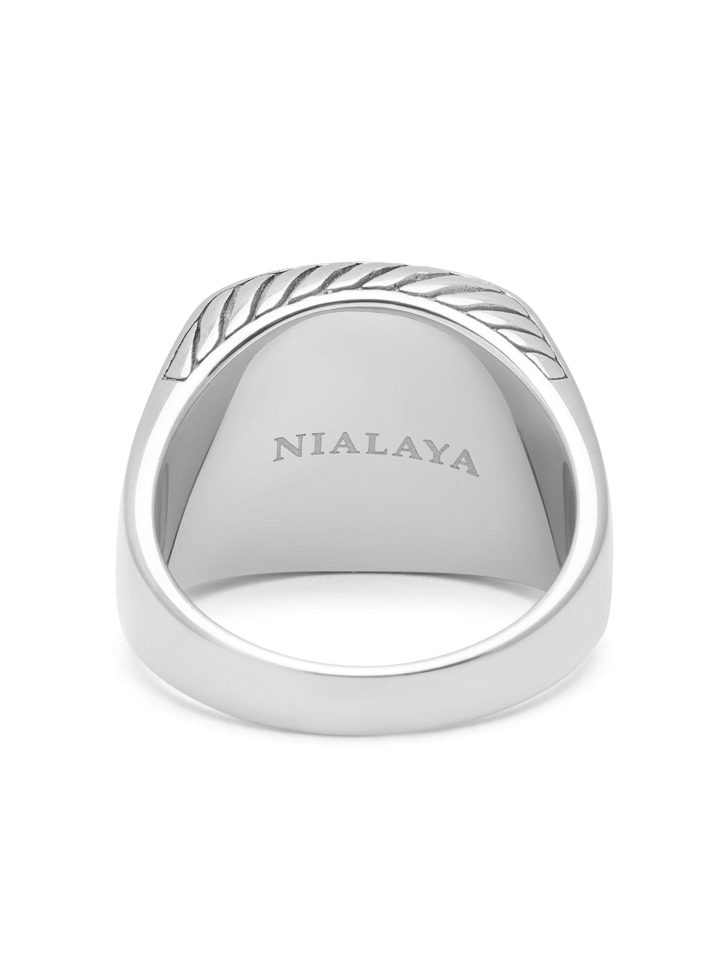 Gentleman's Silver Signet Ring with Blue Dumortierite