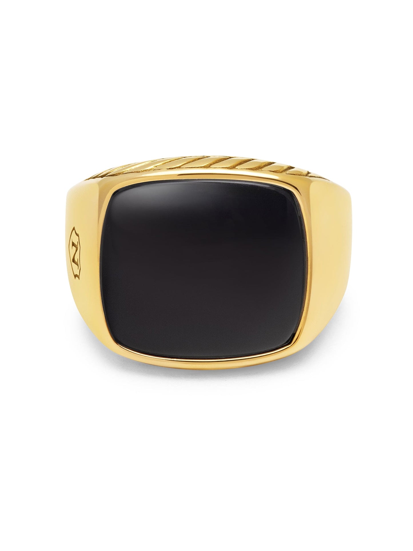 Gentleman's Gold Signet Ring with Black Onyx