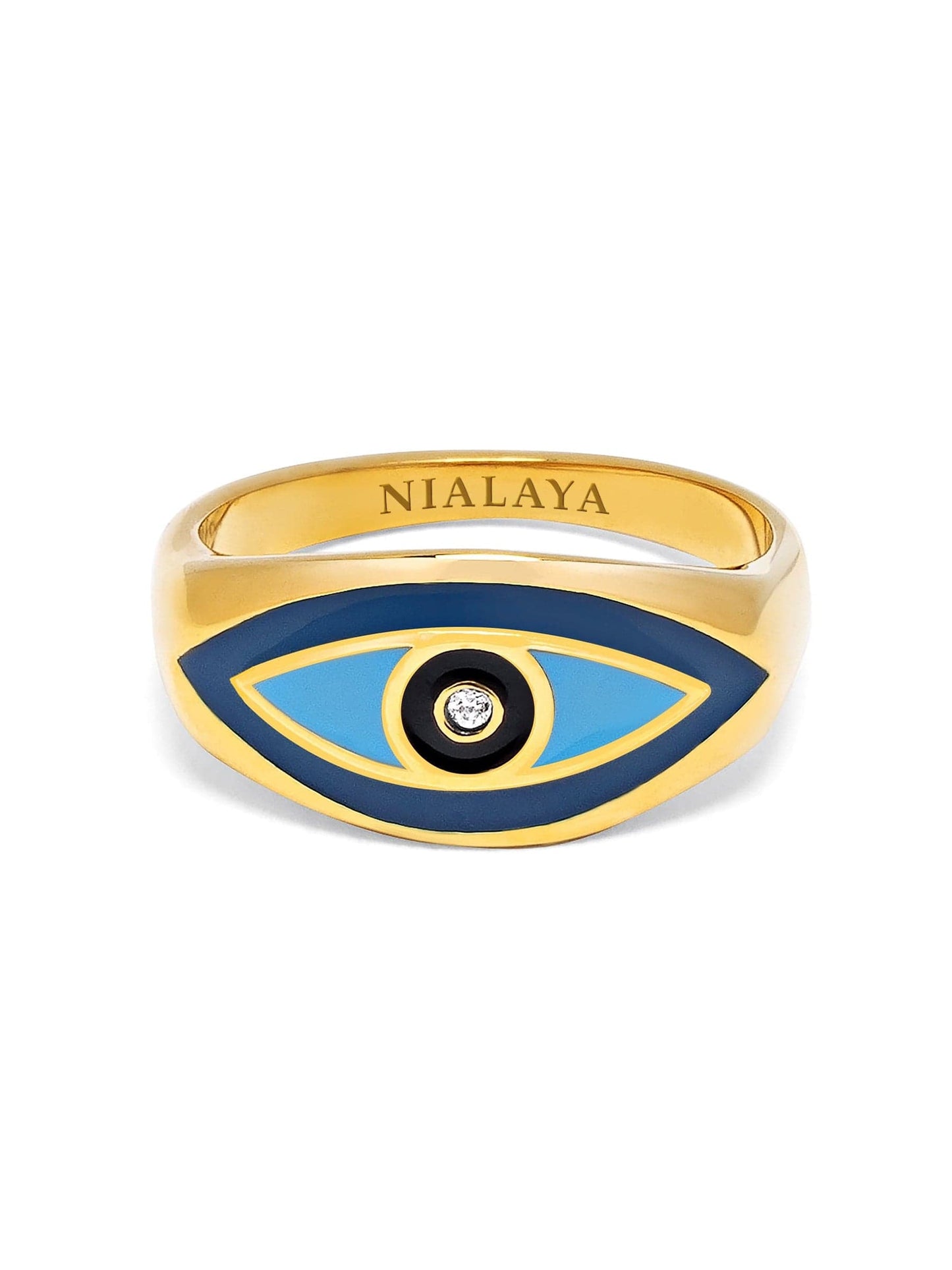 Men's Gold Evil Eye Ring