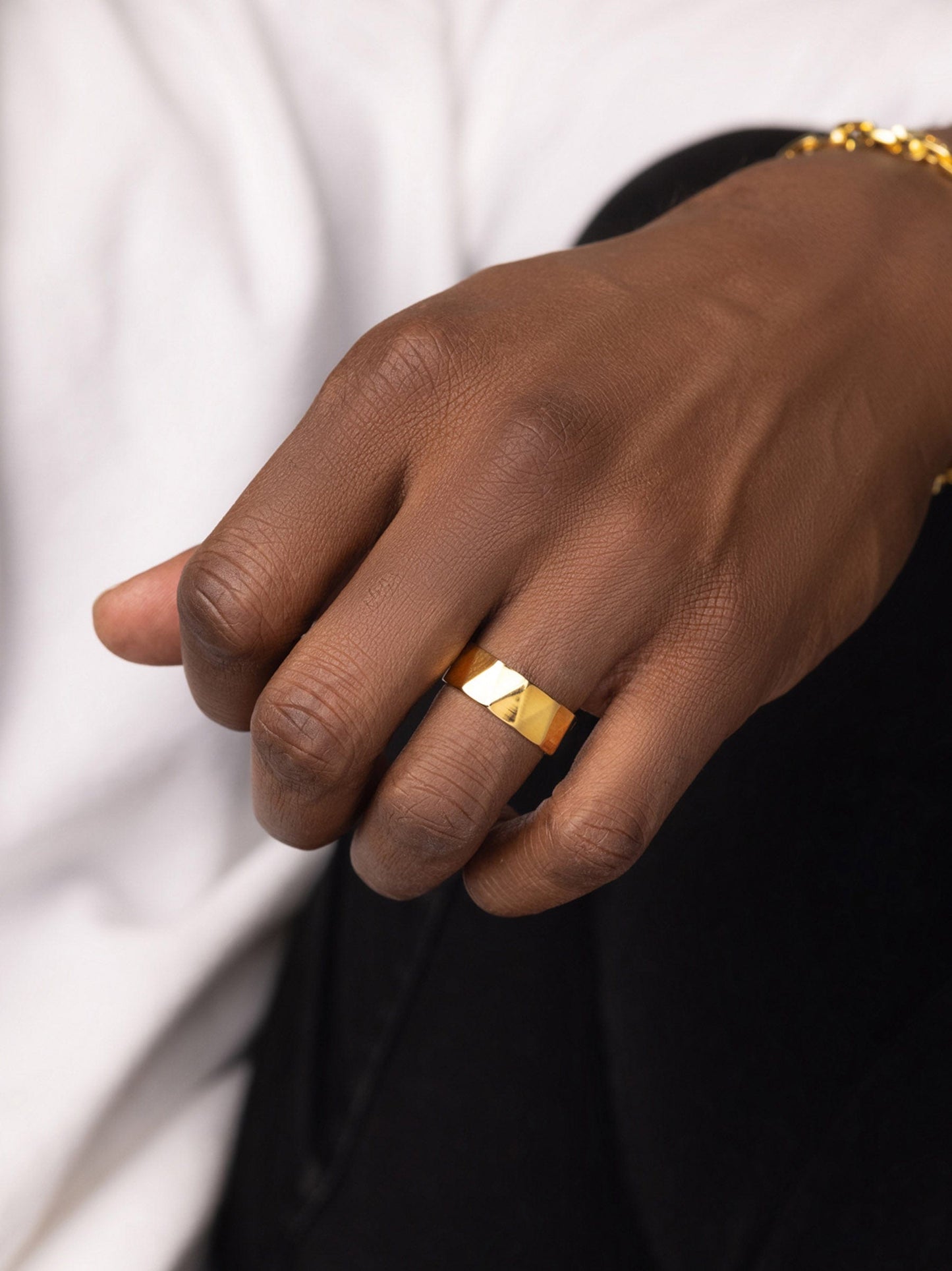 Triangle Gold Band Ring
