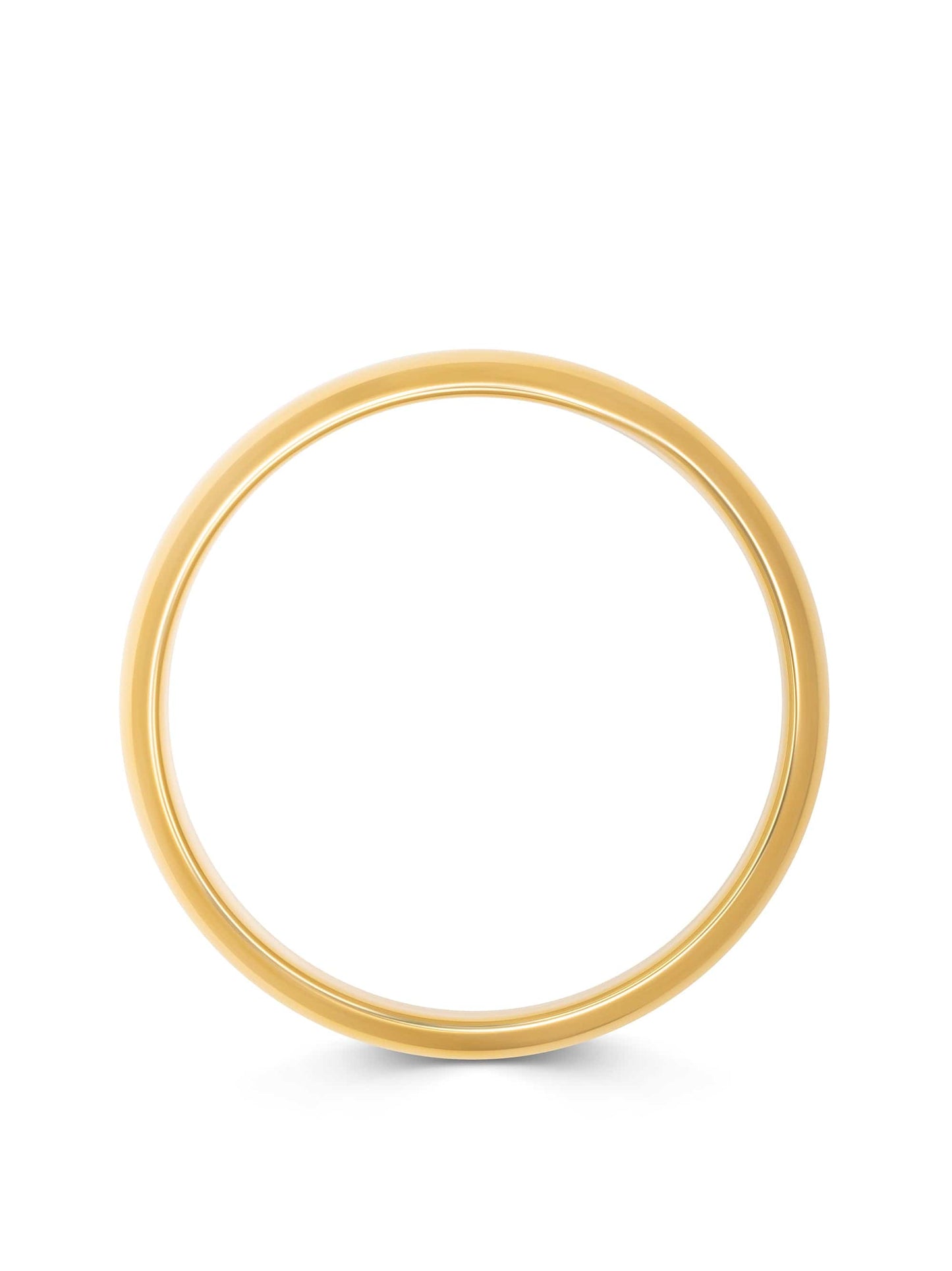 Classic 12mm Round Bangle in Gold