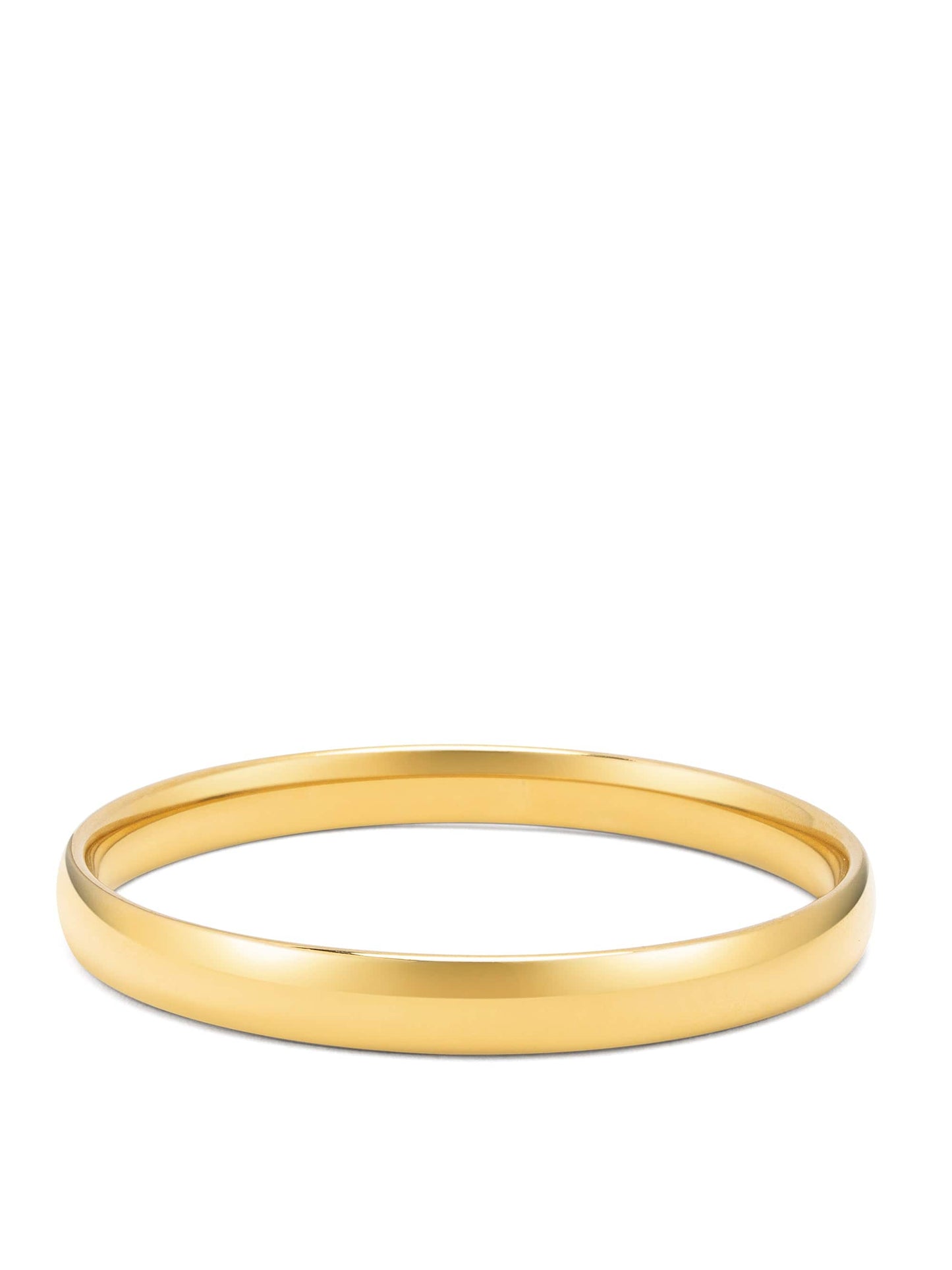 Classic 8mm Round Bangle in Gold