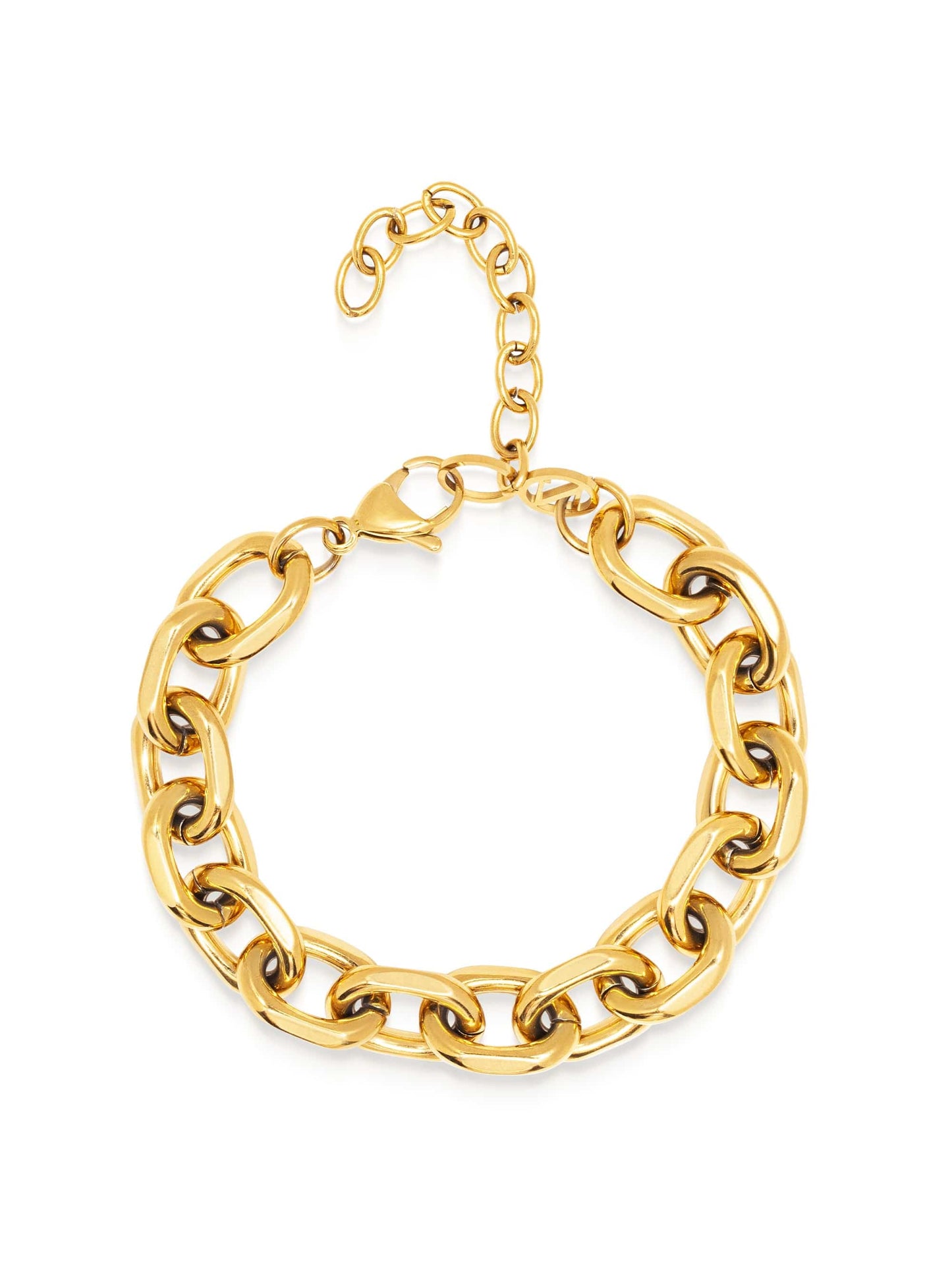 Gold Round Cable Chain Bracelet