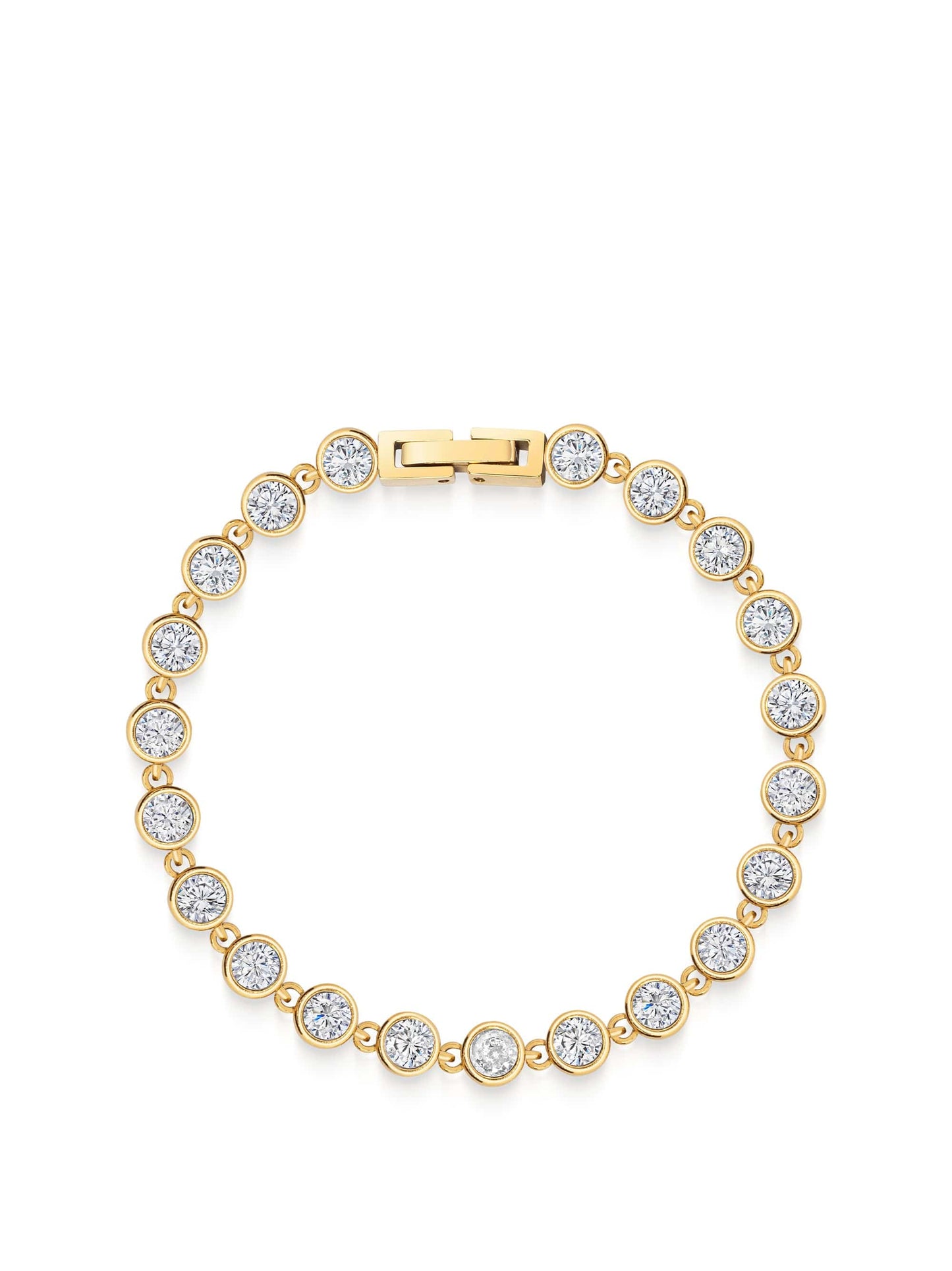 Round Gem Link Bracelet