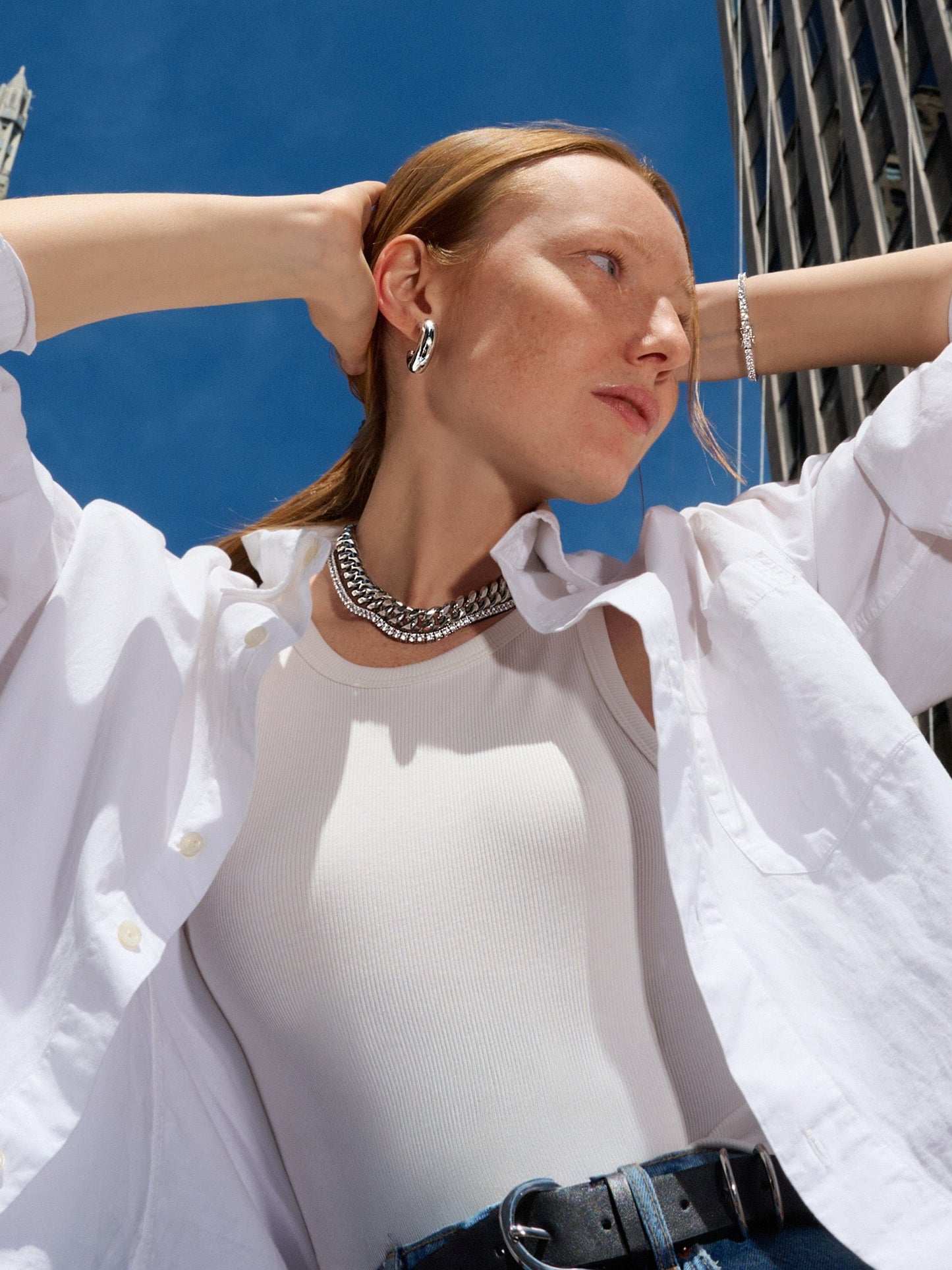 Tennis Choker in Silver