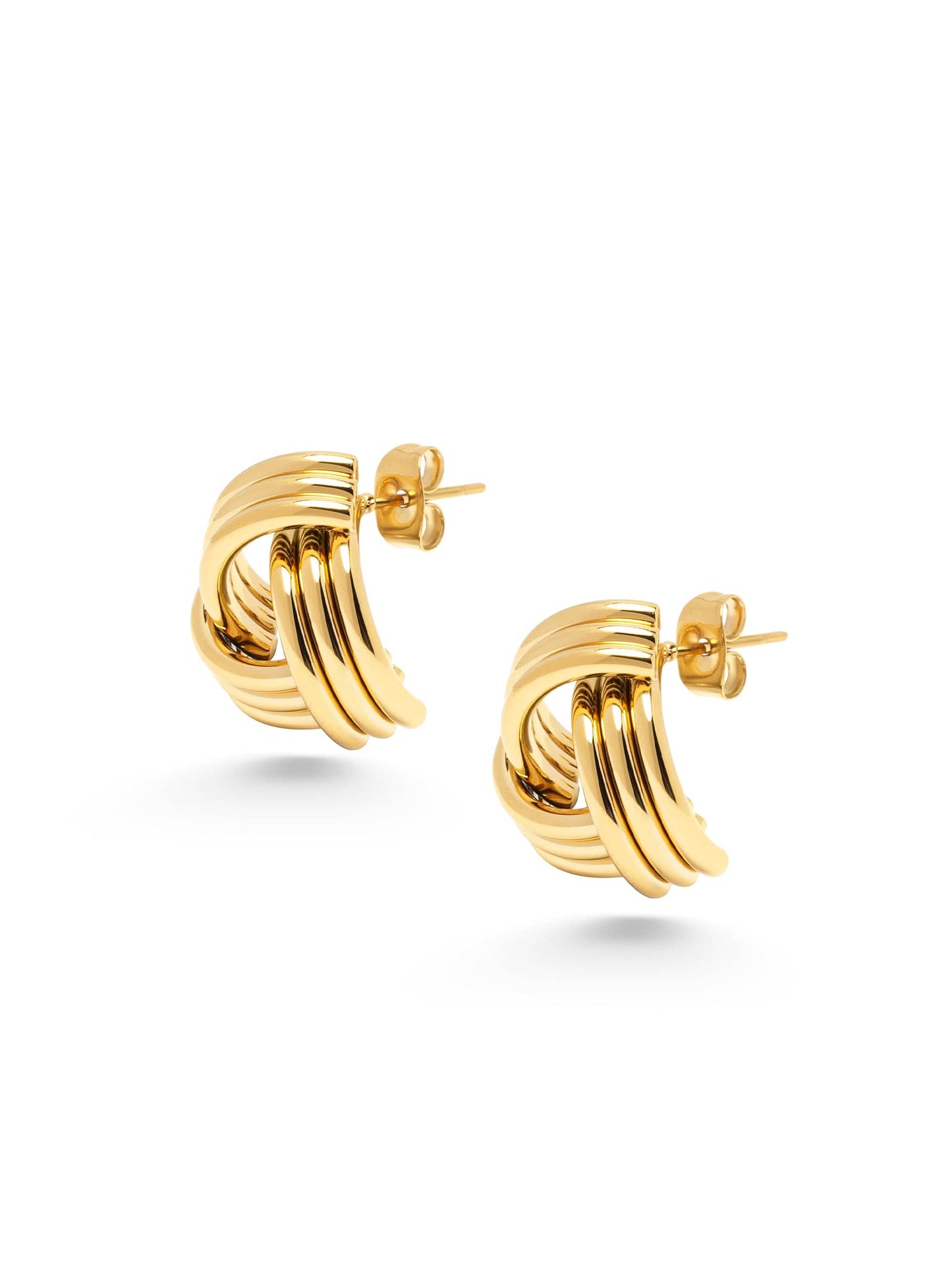 Knot Earrings in Gold