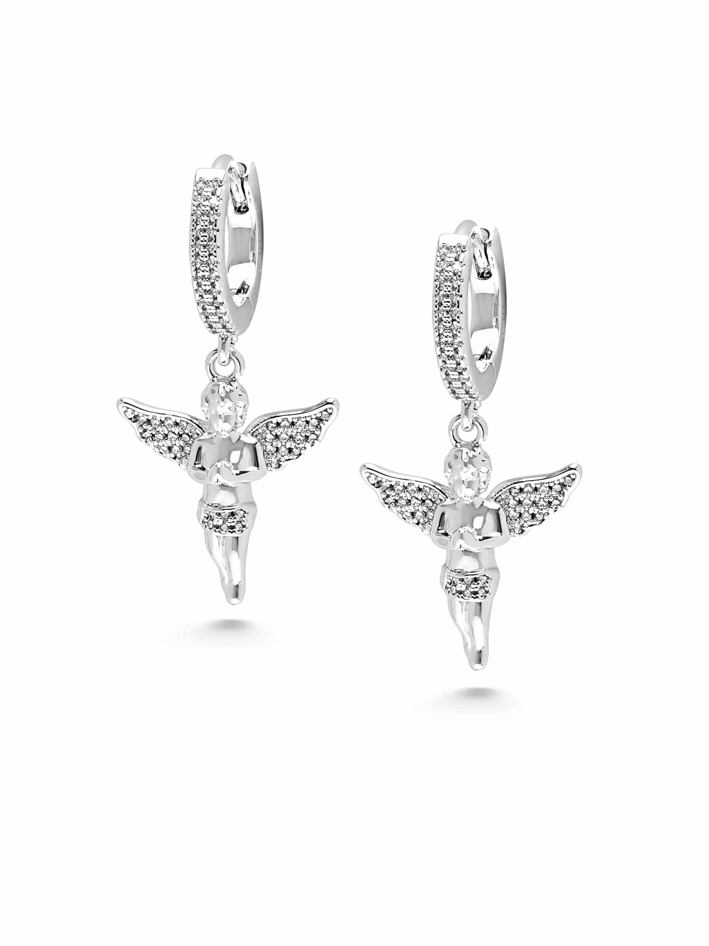 Women's Silver Angel Earrings