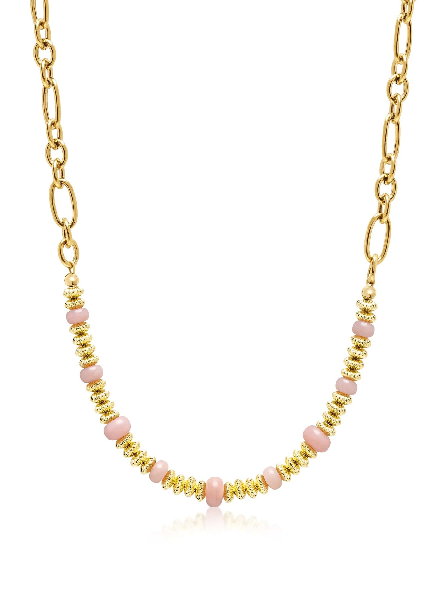 Chain Choker with Rose Quartz