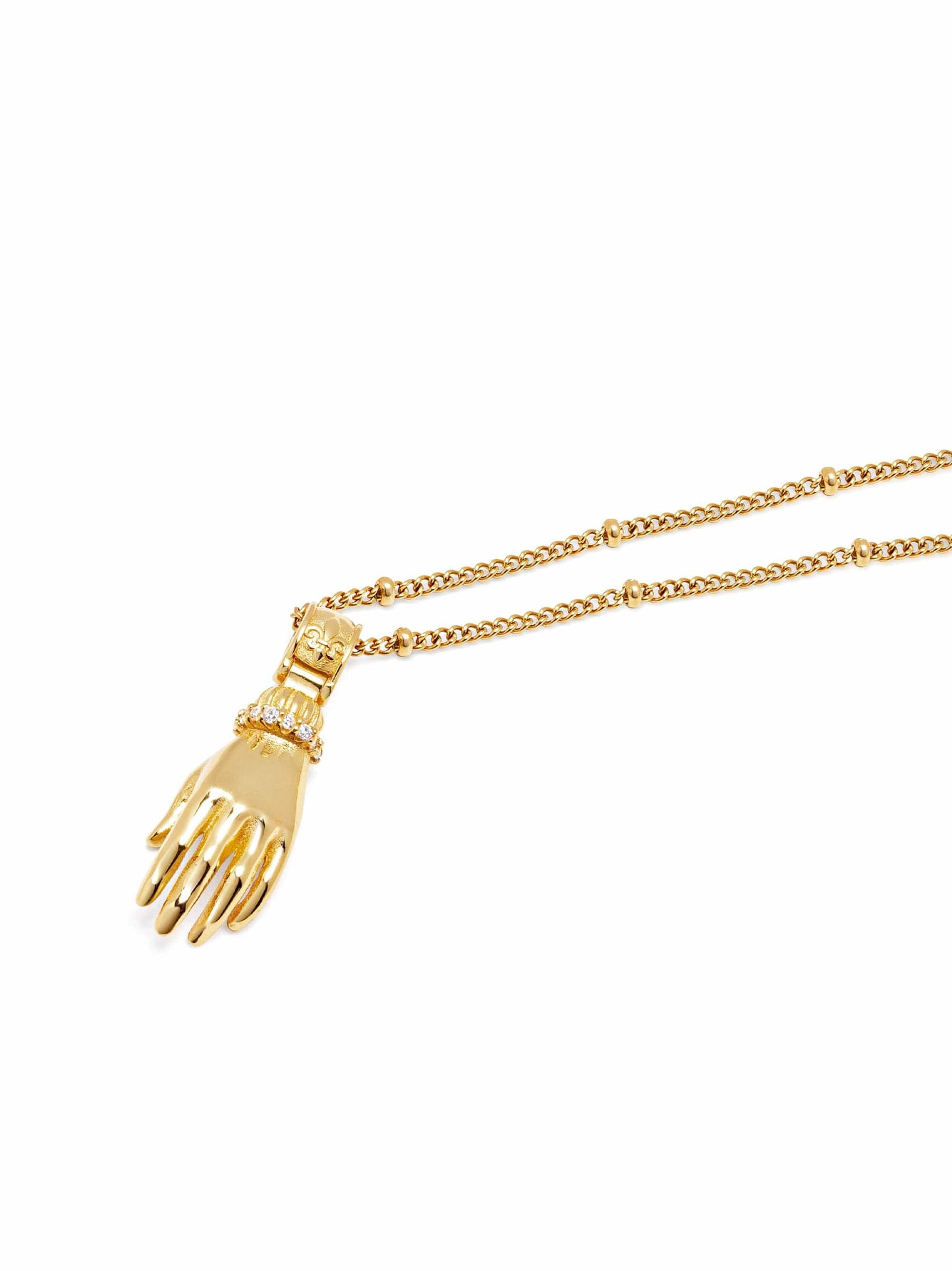 Gold Guardian Hand Pendant Necklace
