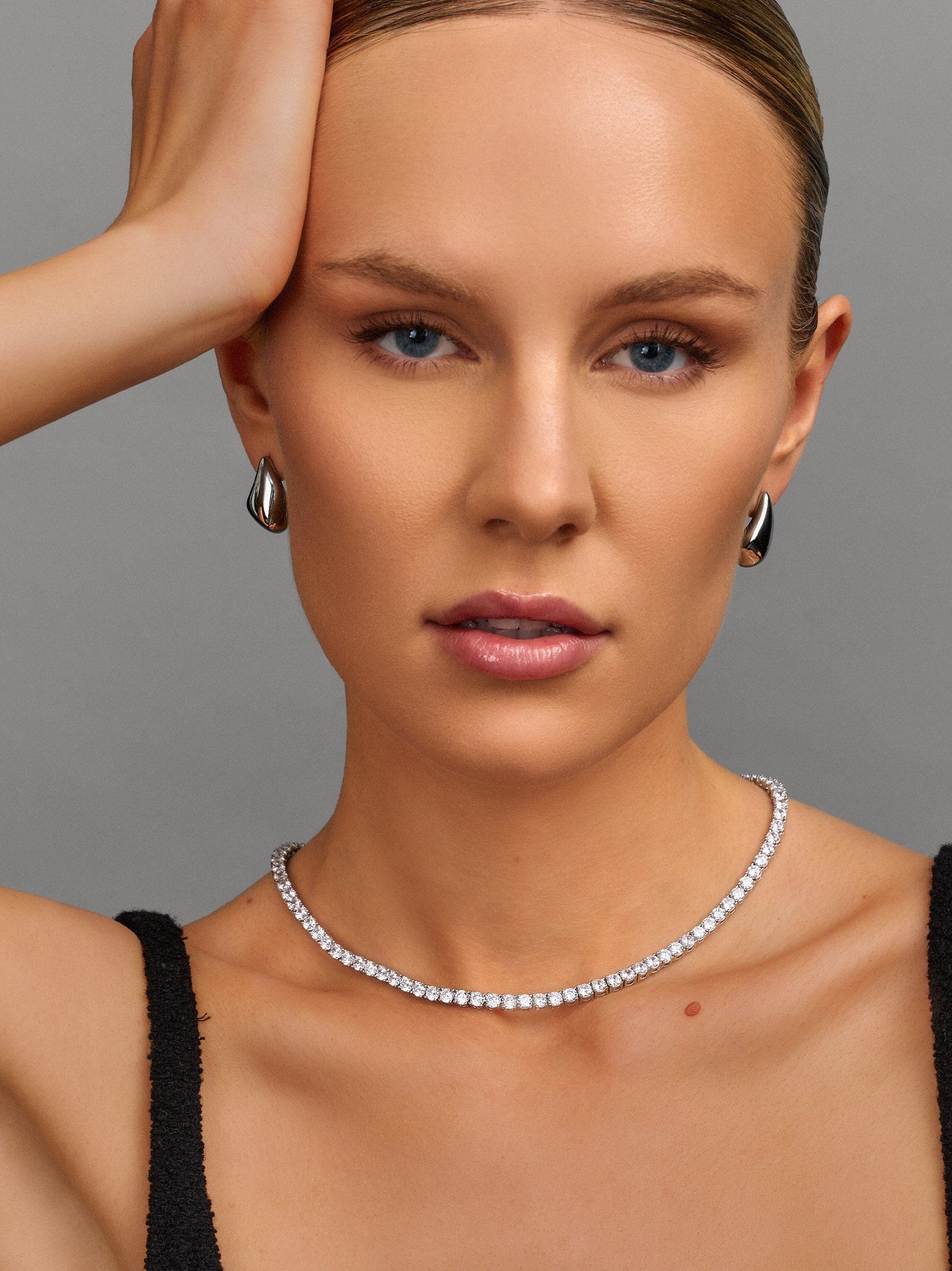Tennis Choker in Silver