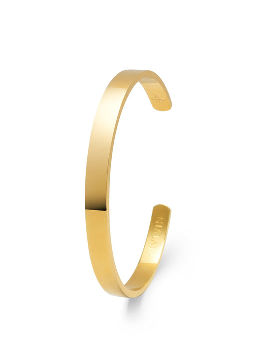 Gold Open Cuff Bangle