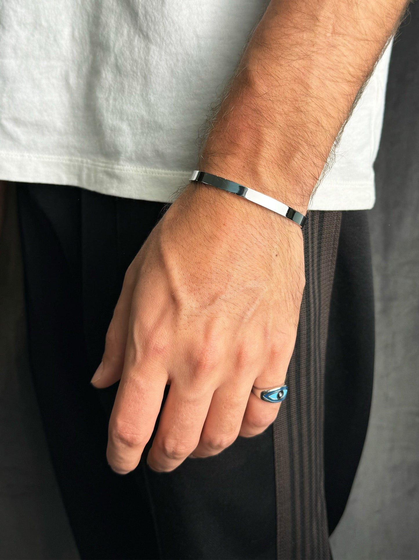 Silver Open Cuff Bangle