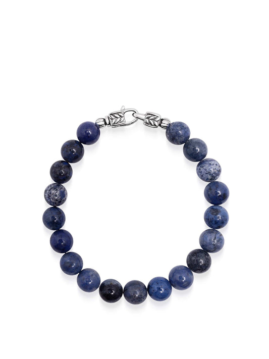 Blue Dumortierite Healing Bracelet with Silver Lock