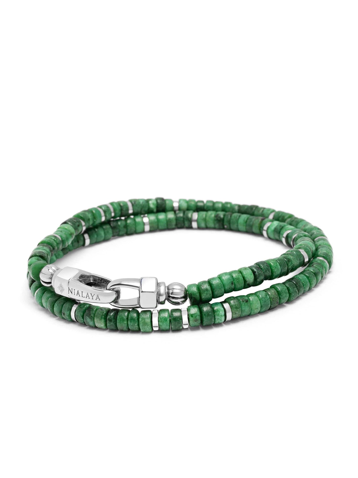 Green Malachite Heishi Wrap Bracelet