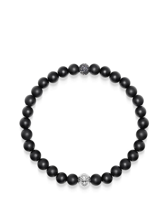 Men's Black Diamond Wristband with Onyx