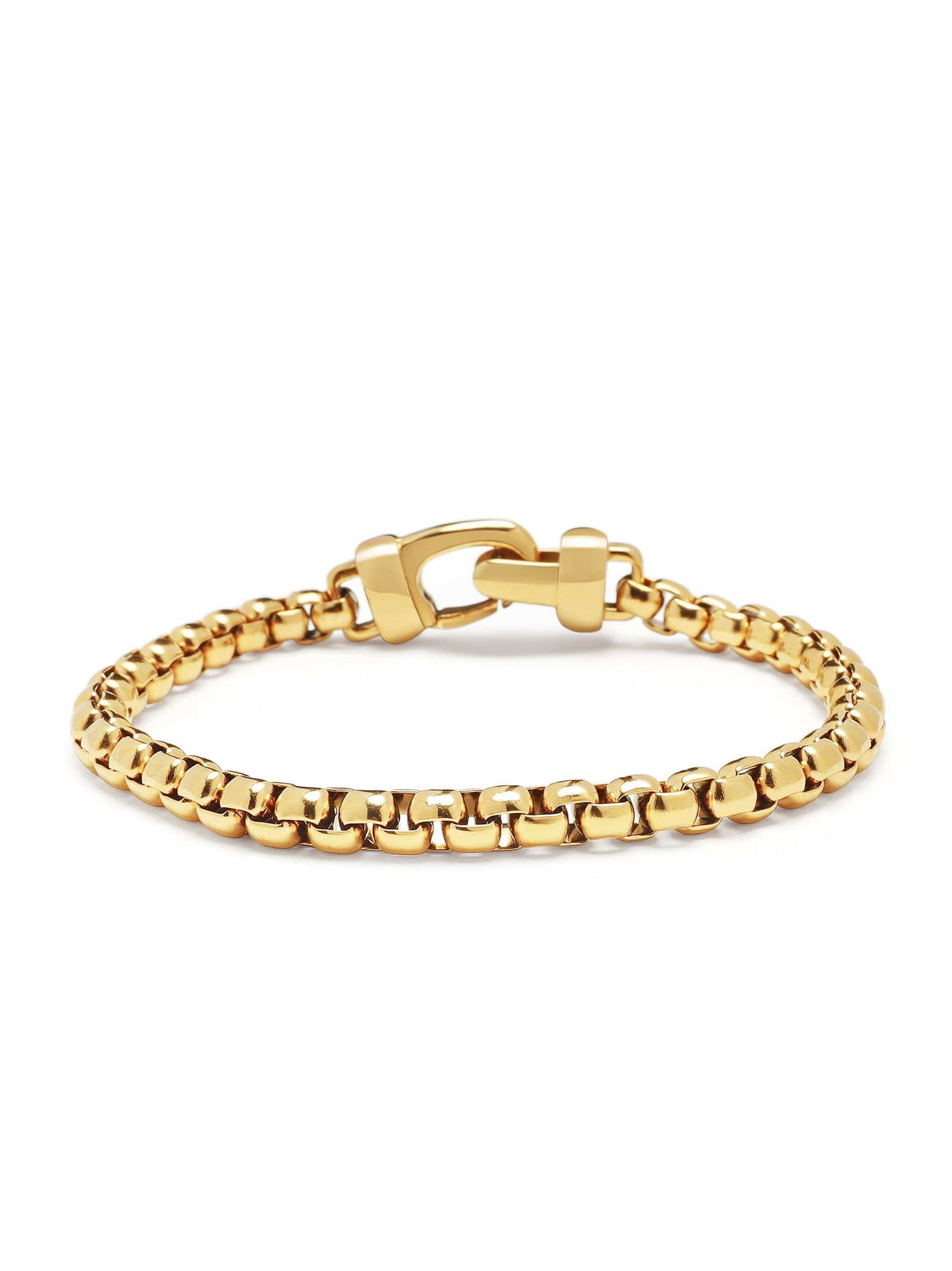 Gold Box Chain Bracelet