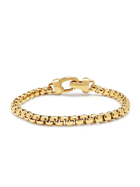 Gold Box Chain Bracelet