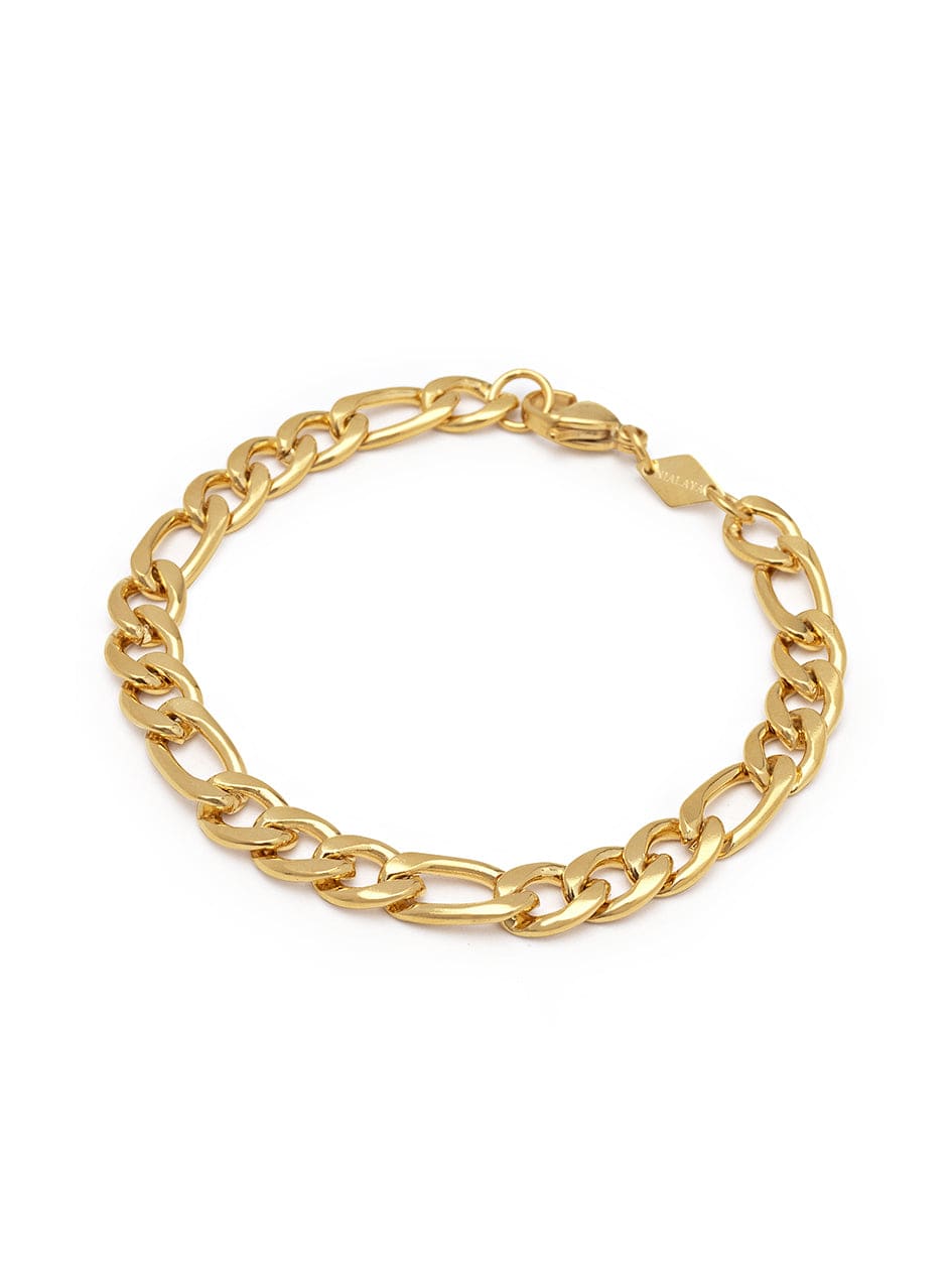 Men's Gold Figaro Bracelet in 6mm