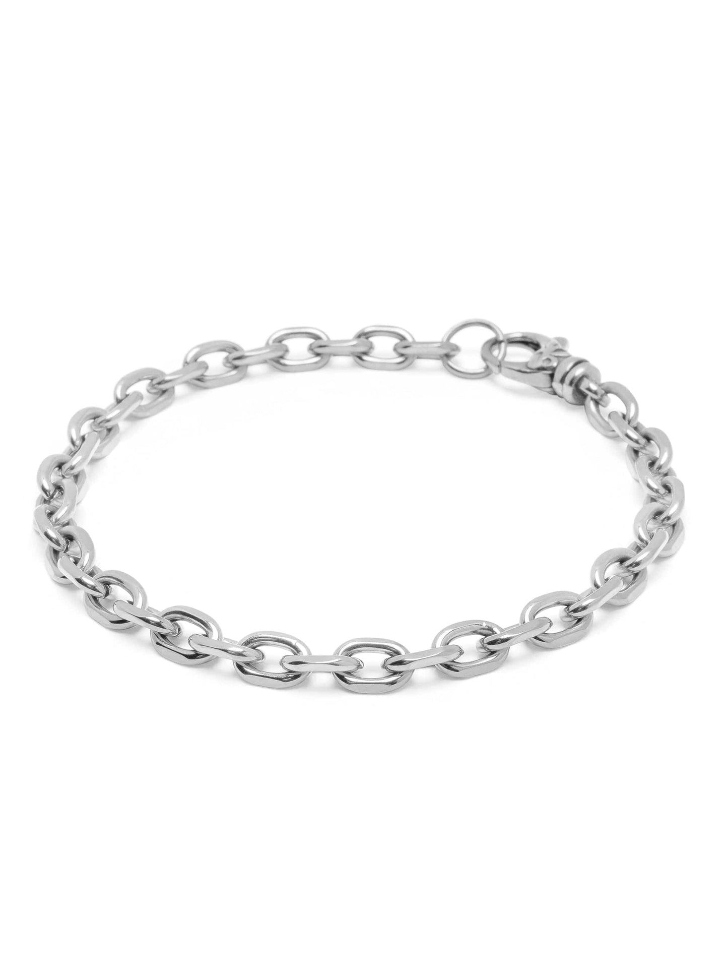 Men's Silver 4mm Cable Chain Bracelet