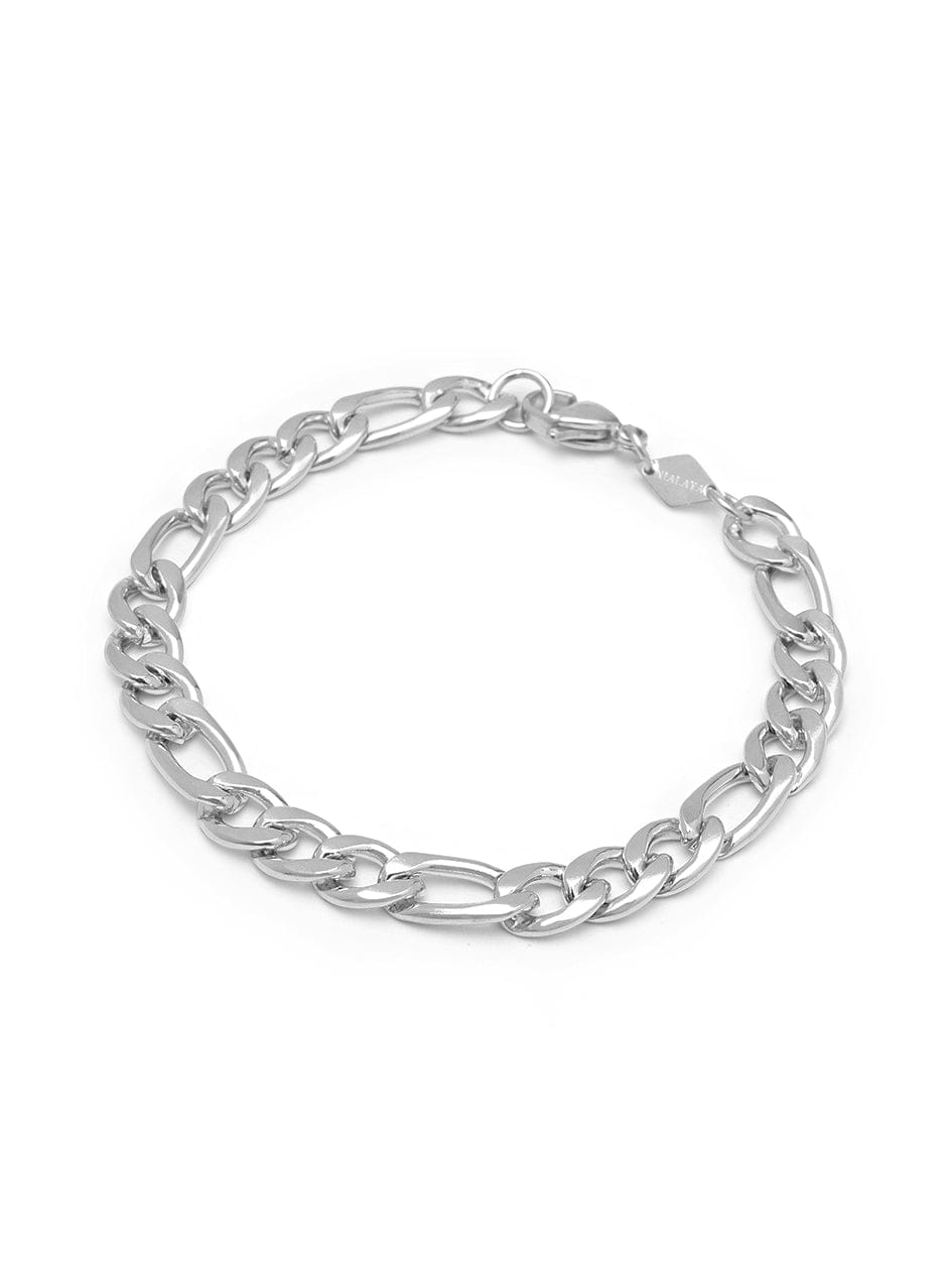 Men's Silver Figaro Bracelet in 6mm