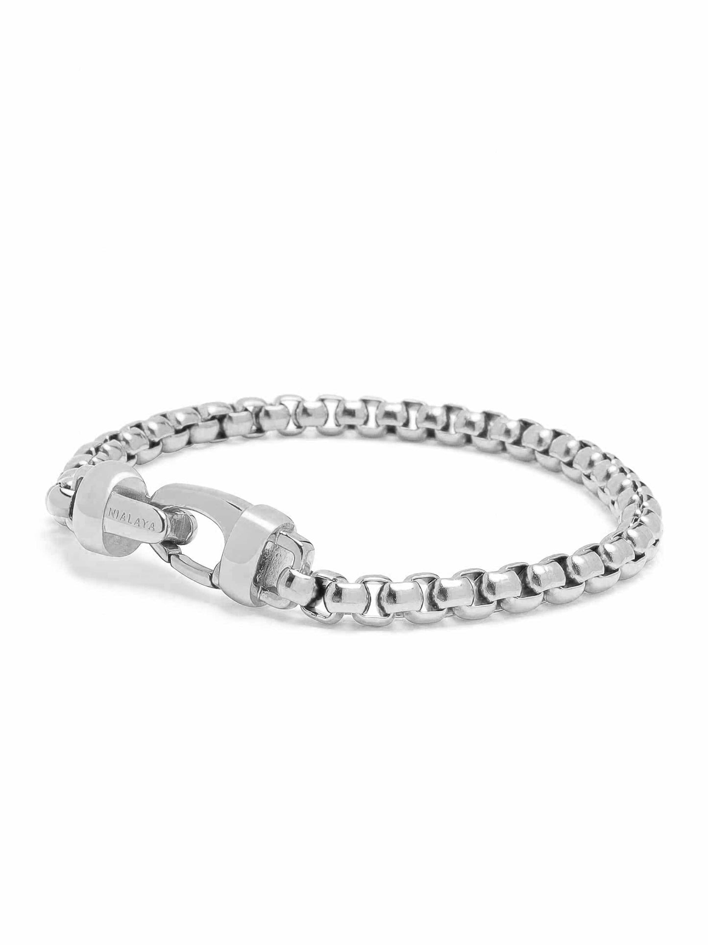 Silver Box Chain Bracelet