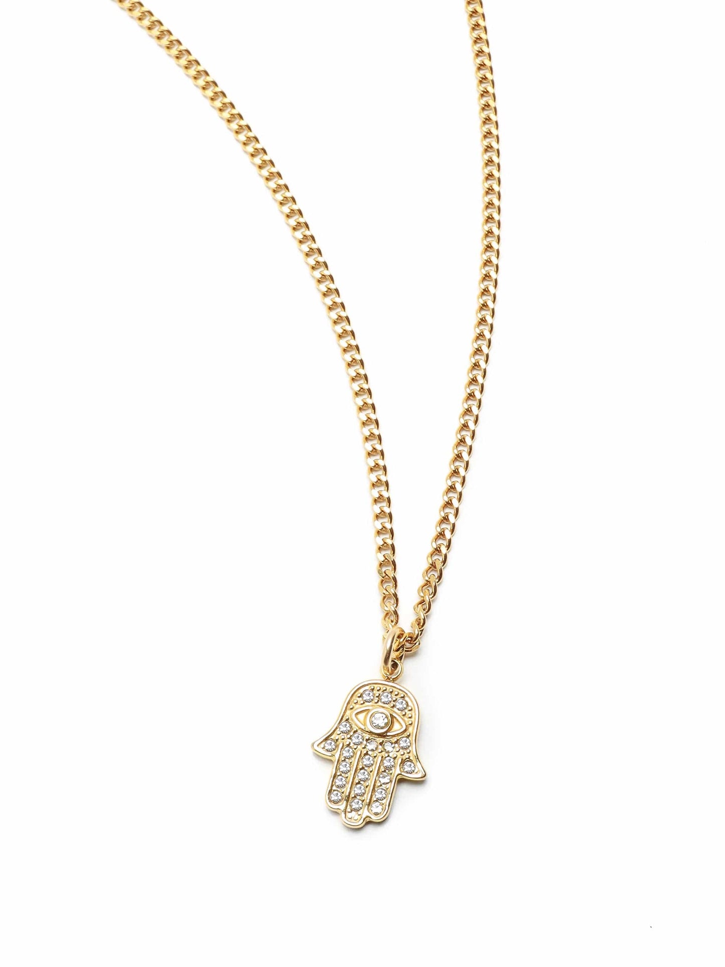 Men's Hamsa Hand Necklace in Gold