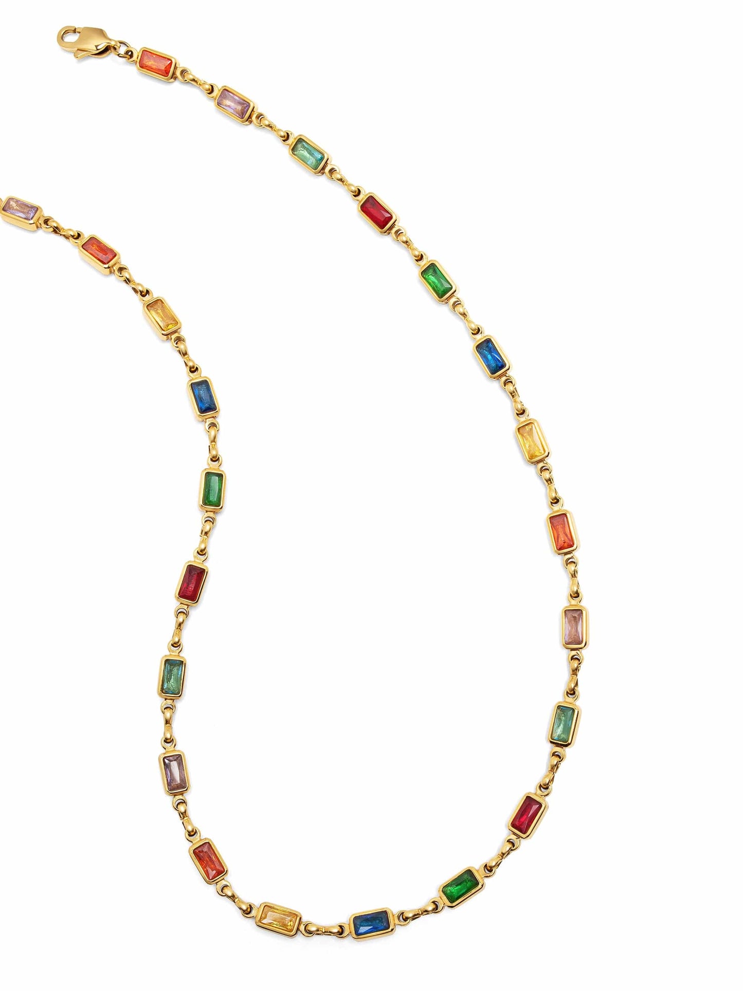 Men's Rectangle Tennis Necklace