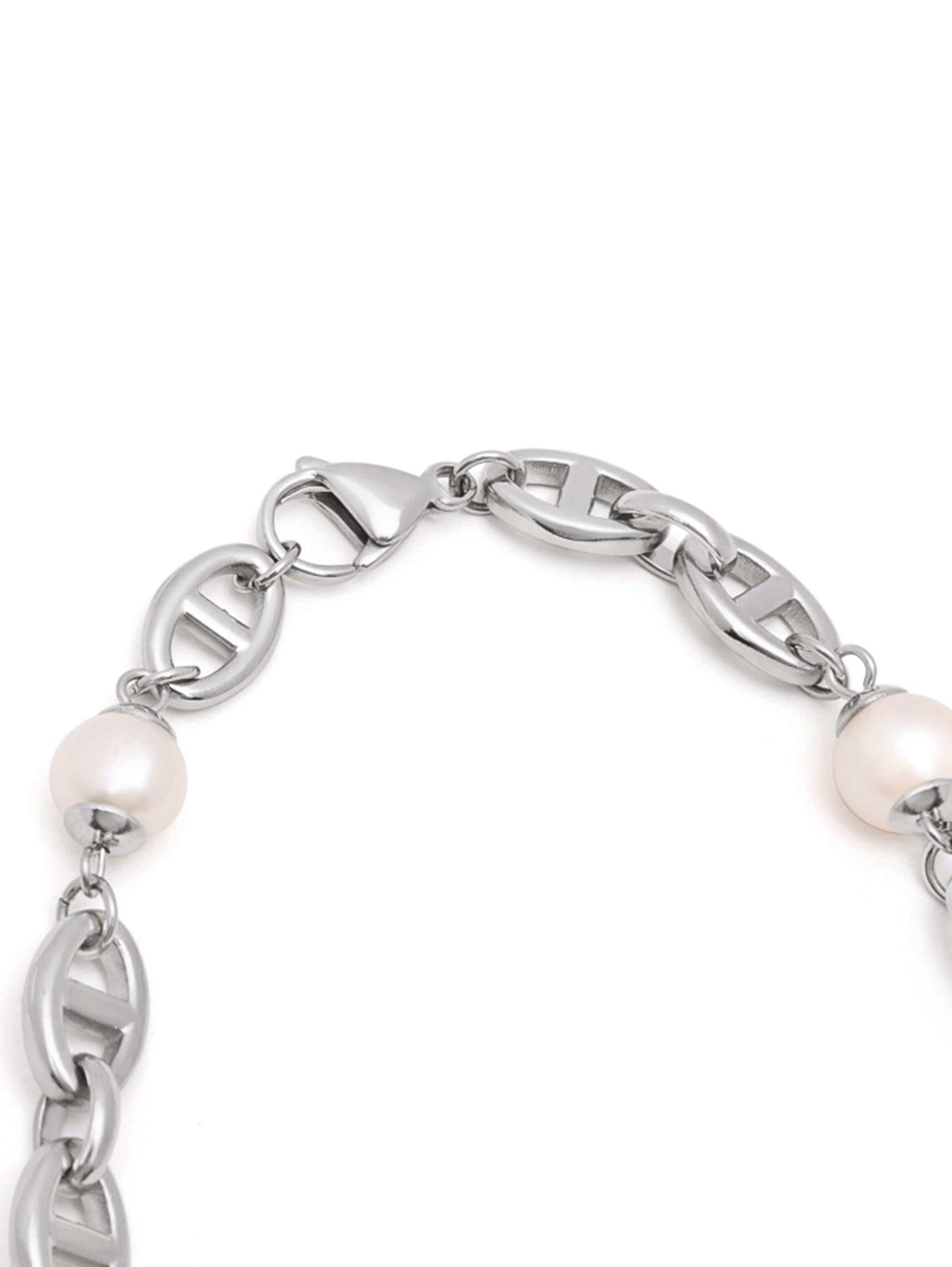 Men's Silver Mariner Chain with Pearls