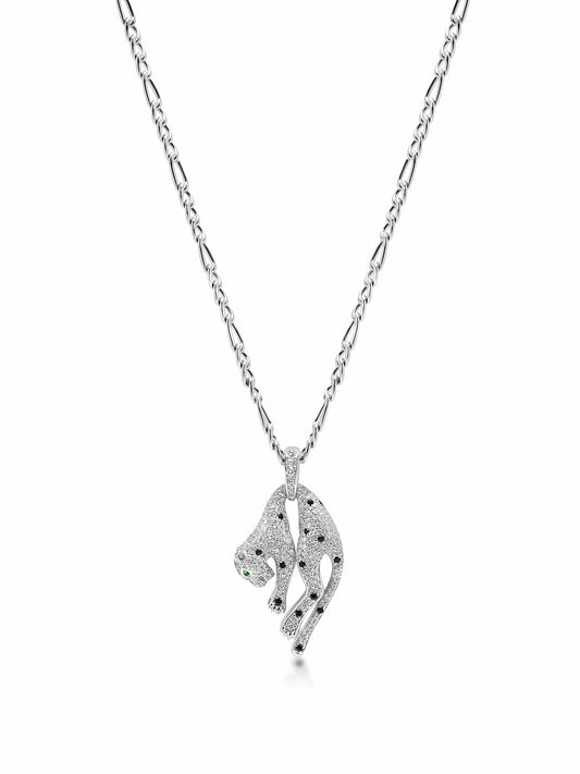Women's Sterling Silver Panther Necklace