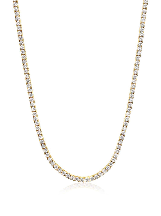 Tennis Necklace in Gold