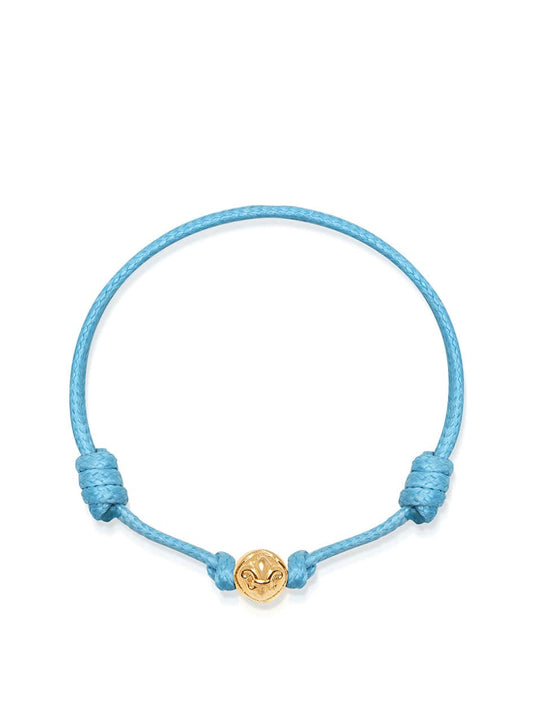 Light Blue String Bracelet with Gold