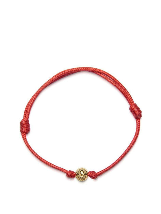 Red String Bracelet with Gold