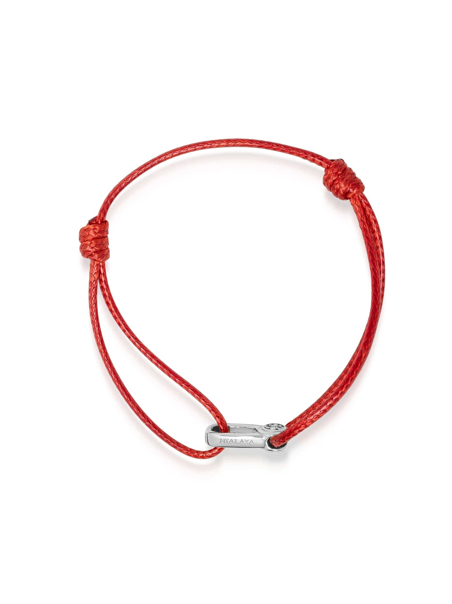 Red String Bracelet with Silver Hook