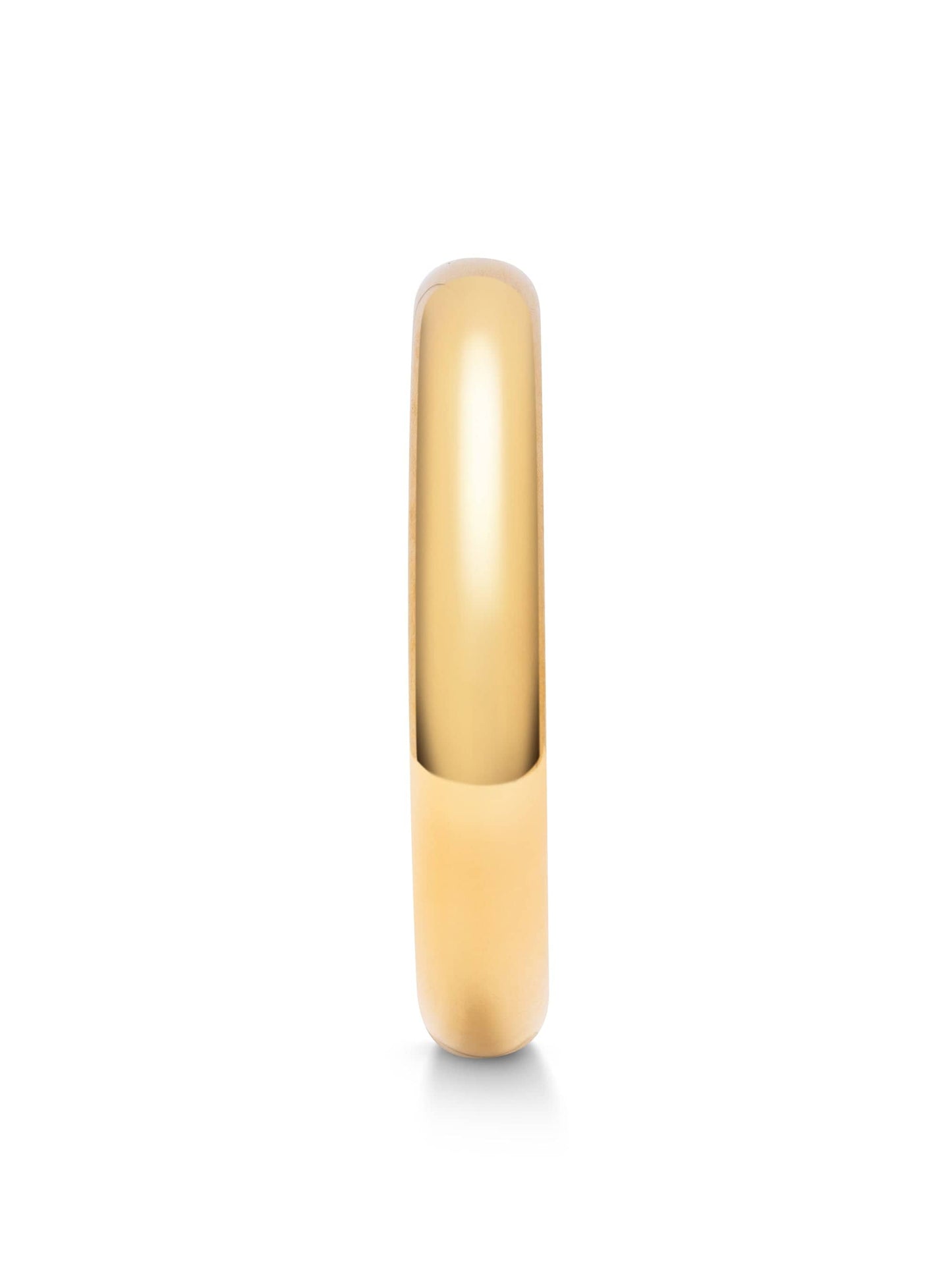 Classic 12mm Round Bangle in Gold