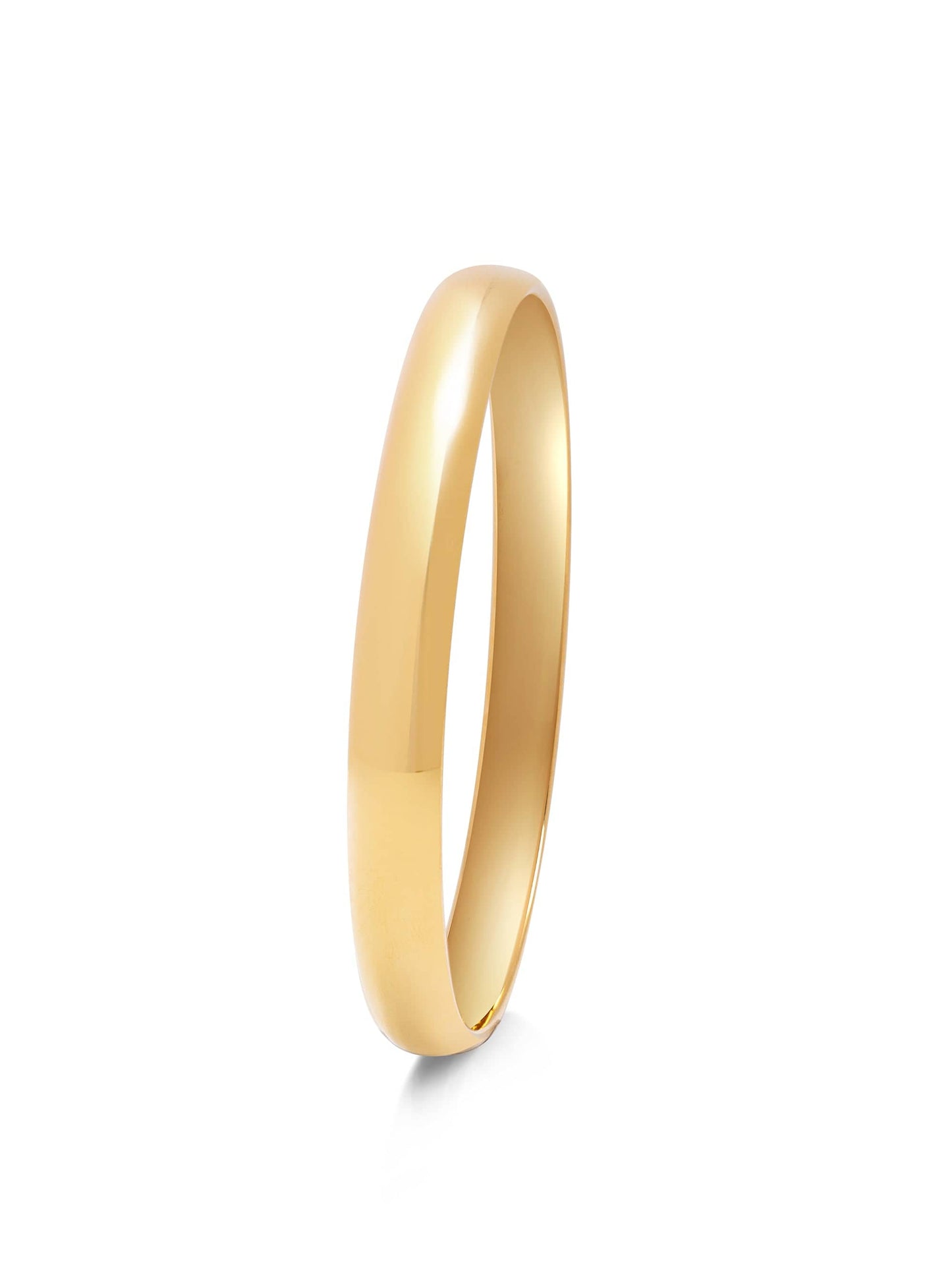 Classic 8mm Round Bangle in Gold