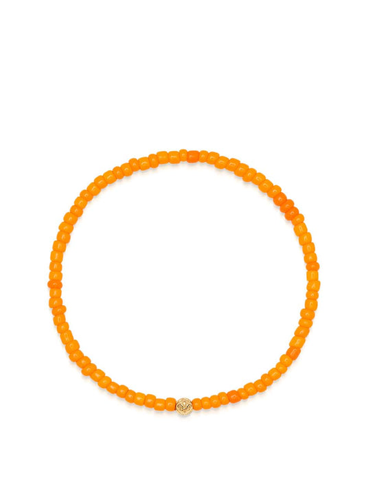 Women's Wristband with Orange Mini Beads